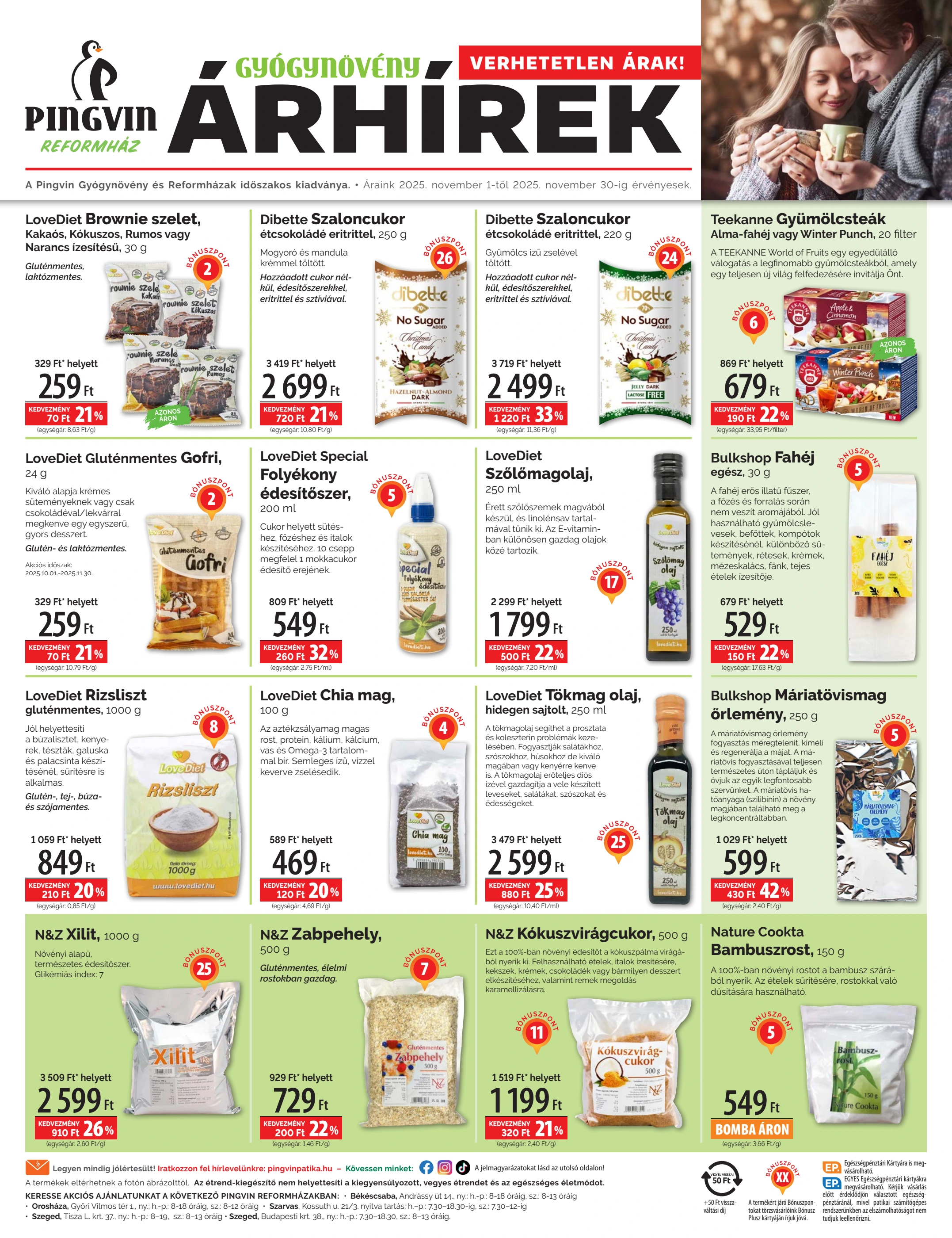 pingvin-patika - Pingvin Patika - Reformház Árhírek akciós újság, érvényes 11.01. - 11.30.