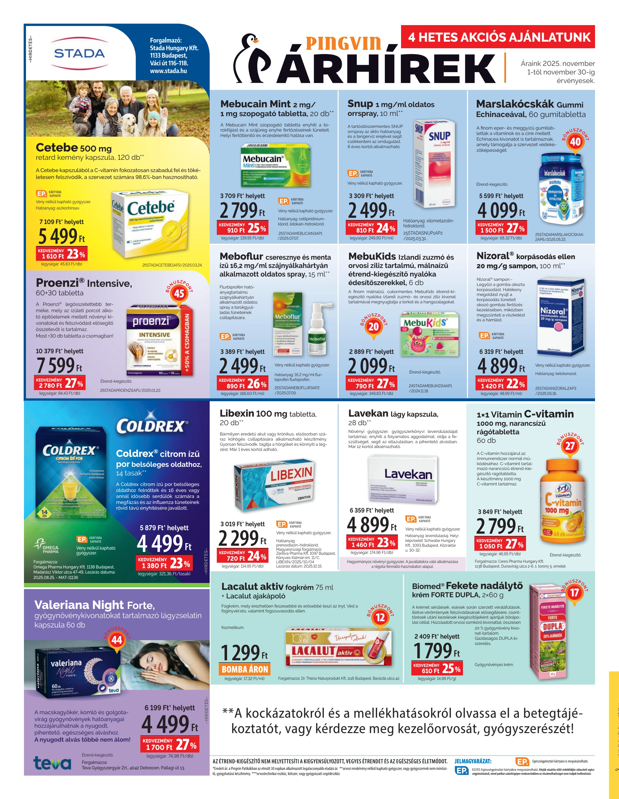 pingvin-patika - Pingvin Patika - Árhírek akciós újság, érvényes 11.01. - 11.30. - page: 4