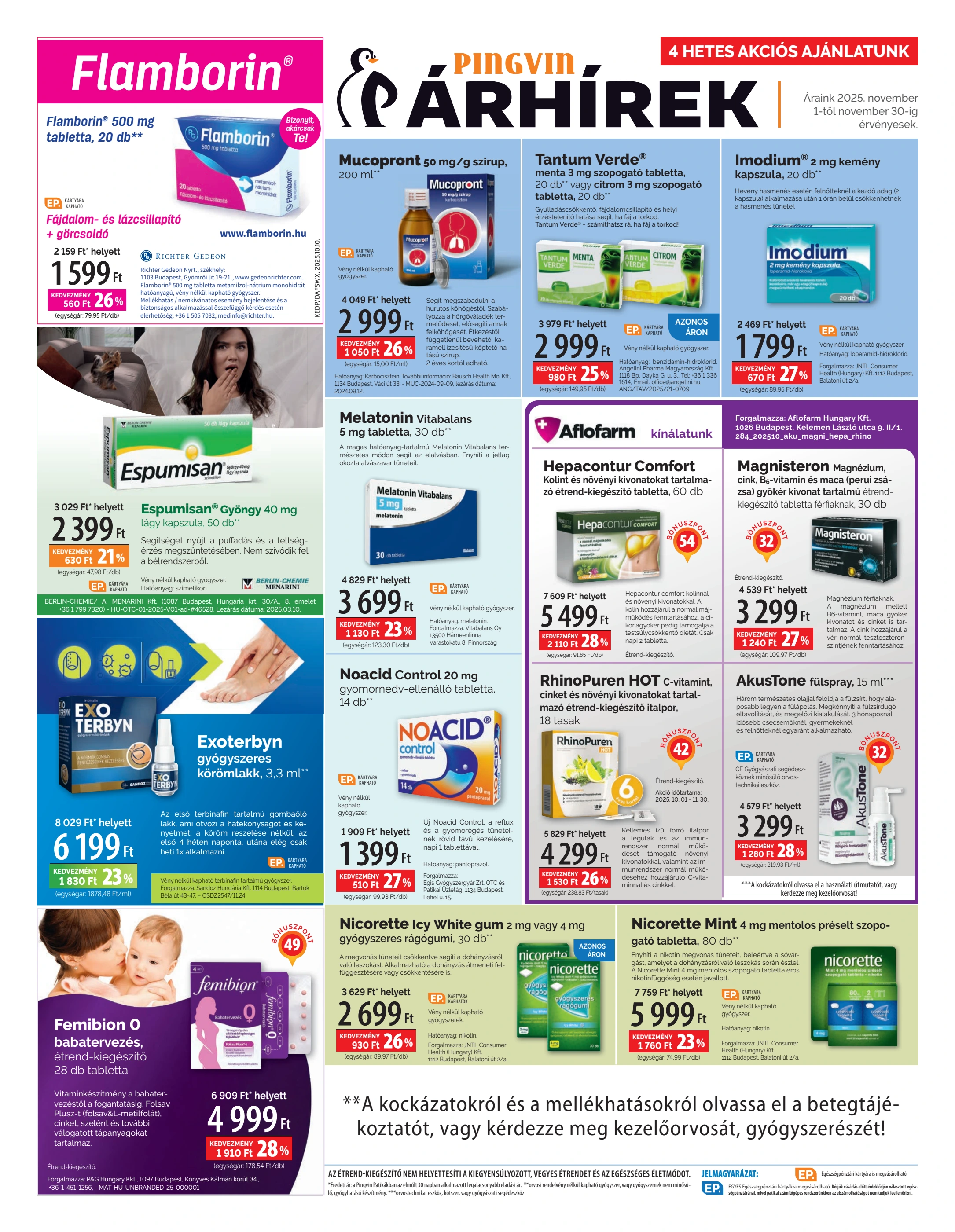 pingvin-patika - Pingvin Patika - Árhírek akciós újság, érvényes 11.01. - 11.30. - page: 6