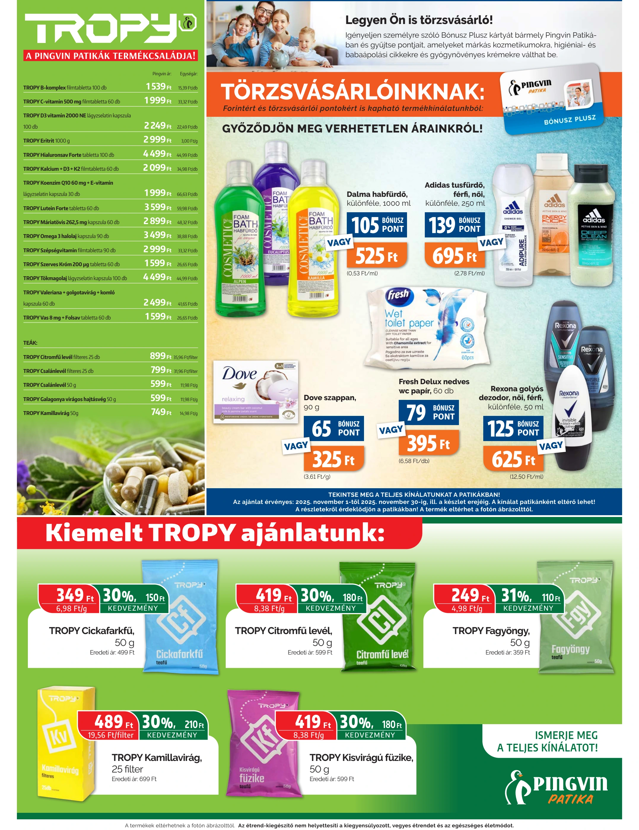 pingvin-patika - Pingvin Patika - Vitália Árhírek akciós újság, érvényes 11.01. - 11.30. - page: 3