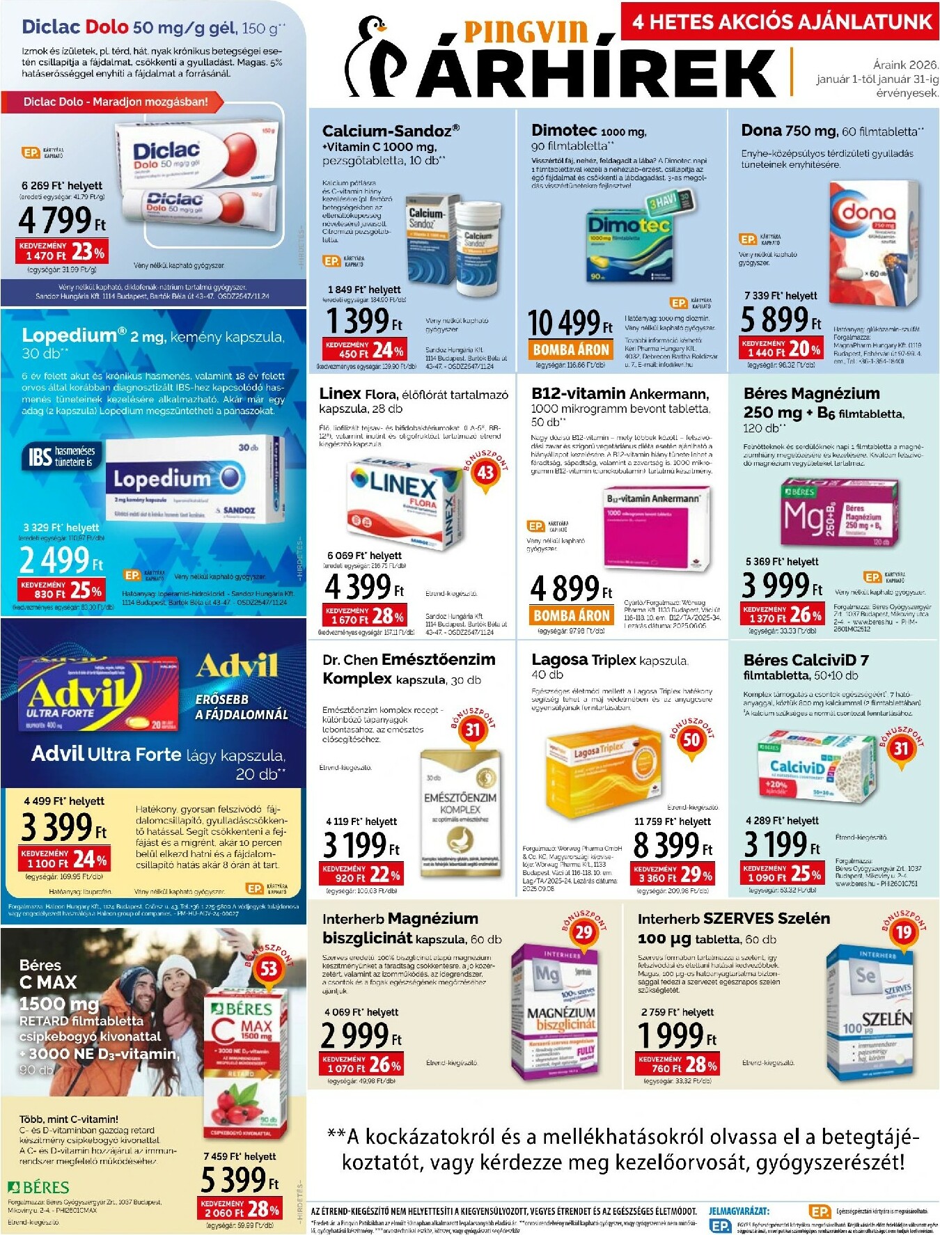 pingvin-patika - Pingvin Patika akciós újság, érvényes 01.01. - 01.31. - page: 2