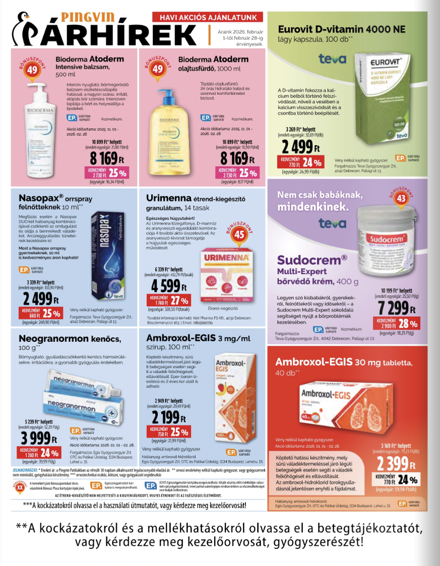 pingvin-patika - Pingvin Patika akciós újság, érvényes 2026.02.01. - 2026.02.28. - page: 12