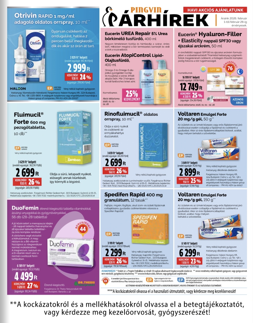 pingvin-patika - Pingvin Patika akciós újság, érvényes 2026.02.01. - 2026.02.28. - page: 11