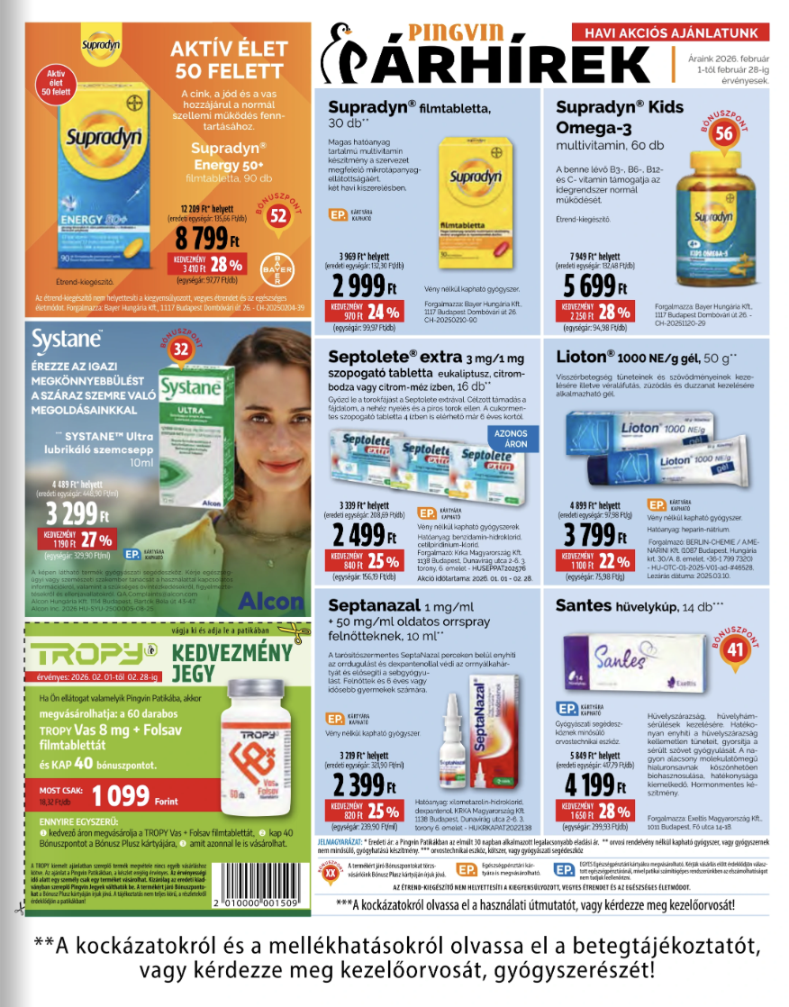 pingvin-patika - Pingvin Patika akciós újság, érvényes 2026.02.01. - 2026.02.28. - page: 15