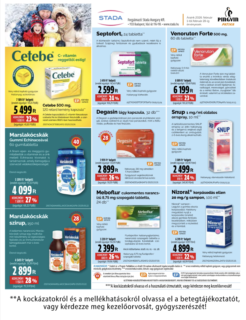 pingvin-patika - Pingvin Patika akciós újság, érvényes 2026.02.01. - 2026.02.28. - page: 1
