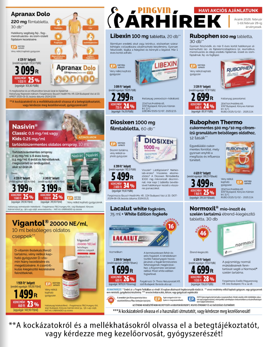 pingvin-patika - Pingvin Patika akciós újság, érvényes 2026.02.01. - 2026.02.28. - page: 13