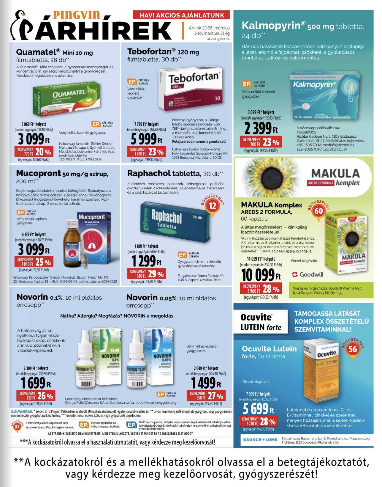 pingvin-patika - Pingvin Patika akciós újság, érvényes 2026.03.01. - 2026.03.31. - page: 9