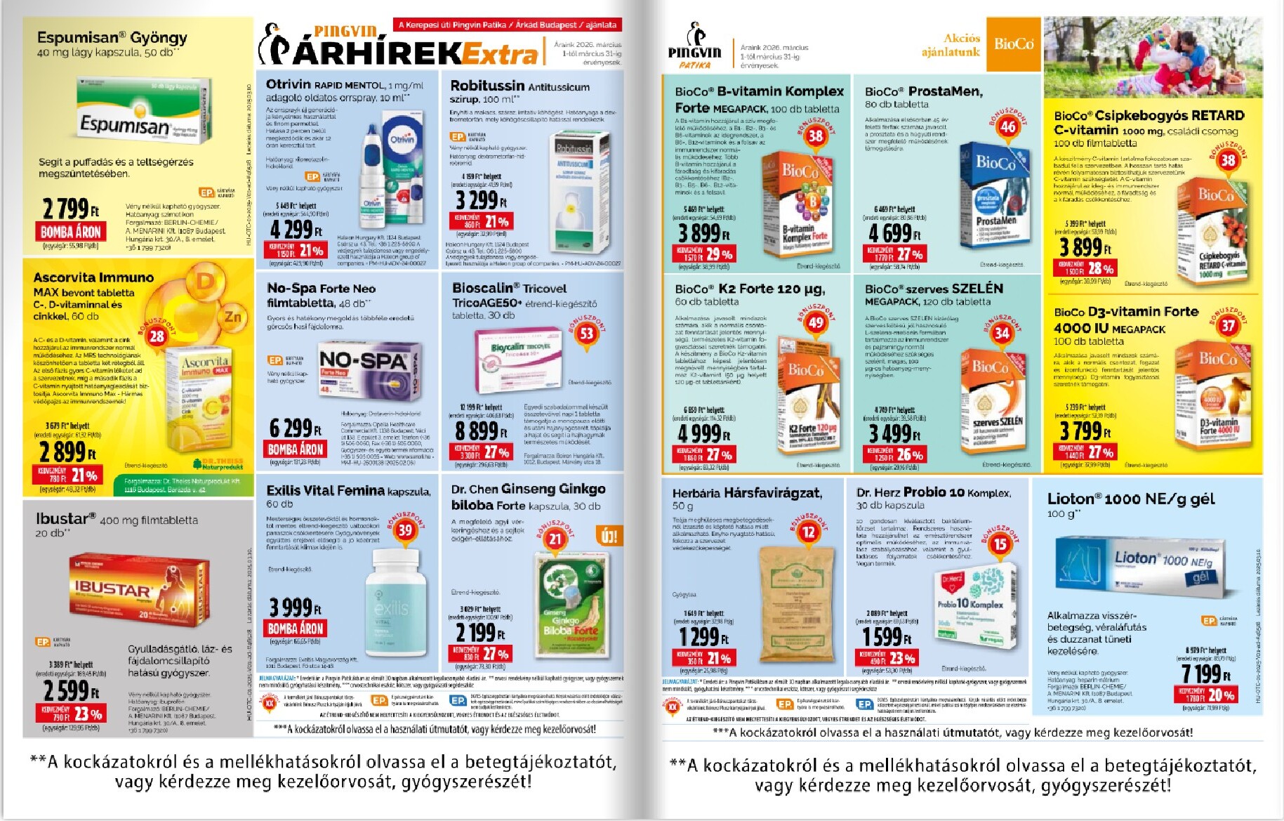 pingvin-patika - Pingvin Patika - Extra akciós újság, érvényes 2026.03.01. - 2026.03.31. - page: 2