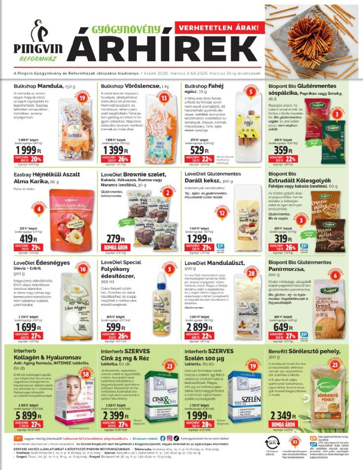pingvin-patika - Pingvin Patika - Árhírek akciós újság, érvényes 2026.03.01. - 2026.03.31.
