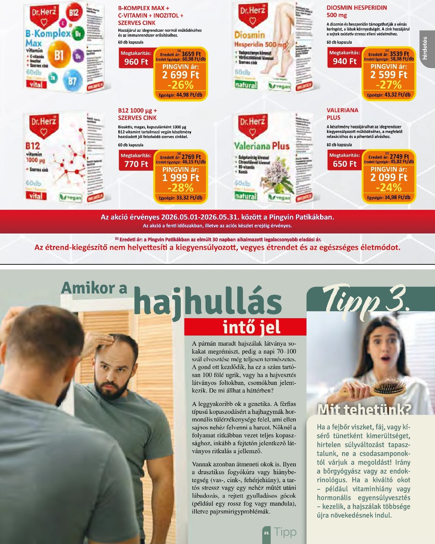 pingvin-patika - Aktuális Pingvin Patika - Magazin szórólap érvényes péntektől 2026.05.01.-től vasárnaptól 2026.05.31.-ig - page: 21