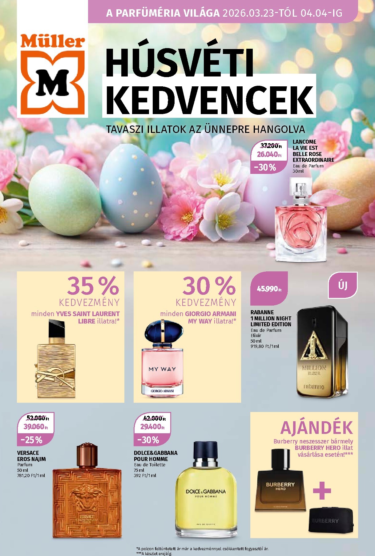 muller - Müller - Húsvéti Kedvencek akciós újság, érvényes 2026.03.23. - 2026.04.04.