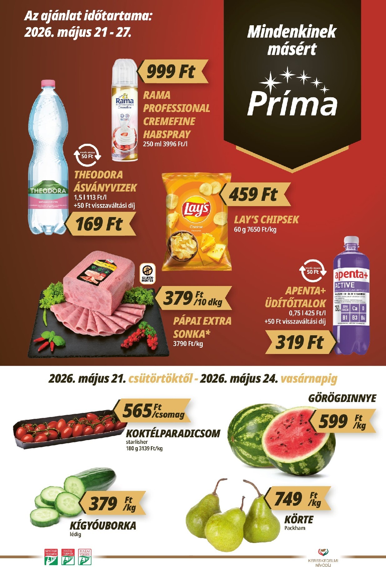 prima - Aktuális Príma szórólap érvényes csütörtöktől 2026.05.21.-től szerdától 2026.05.27.-ig