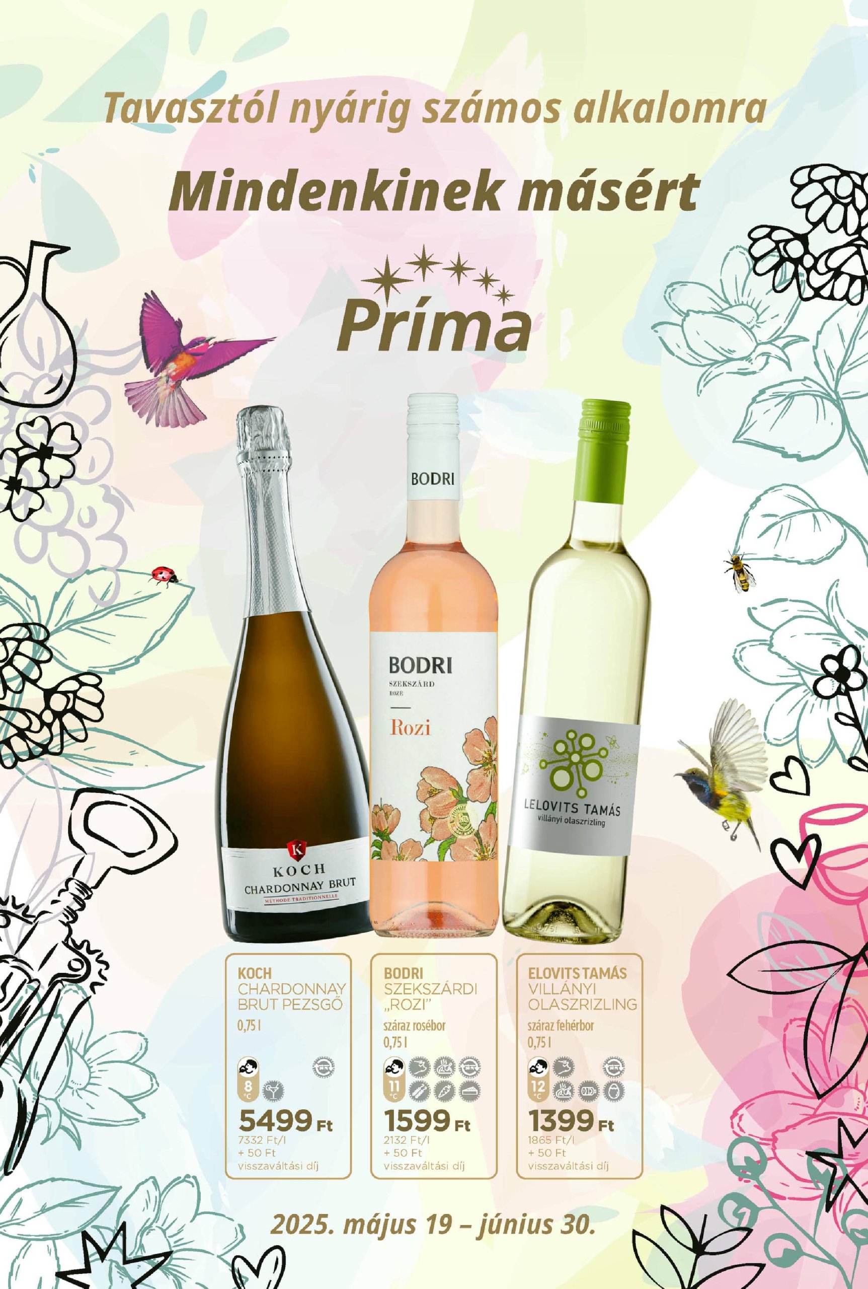 prima - Príma - Borkatalógus tavasz-nyár akciós újság, érvényes 05.19. - 06.30.