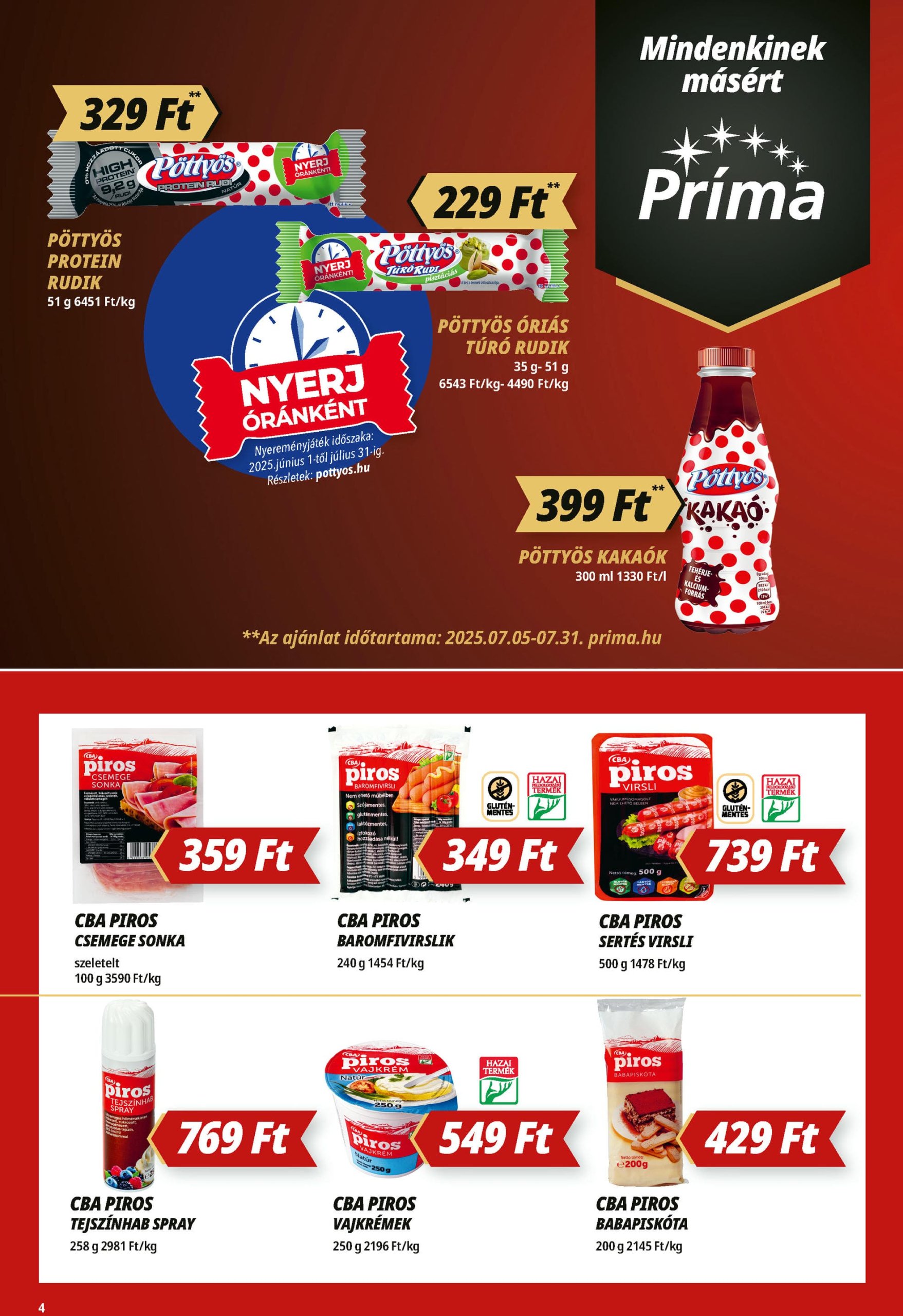 prima - Príma akciós újság, érvényes 07.10. - 07.16. - page: 4