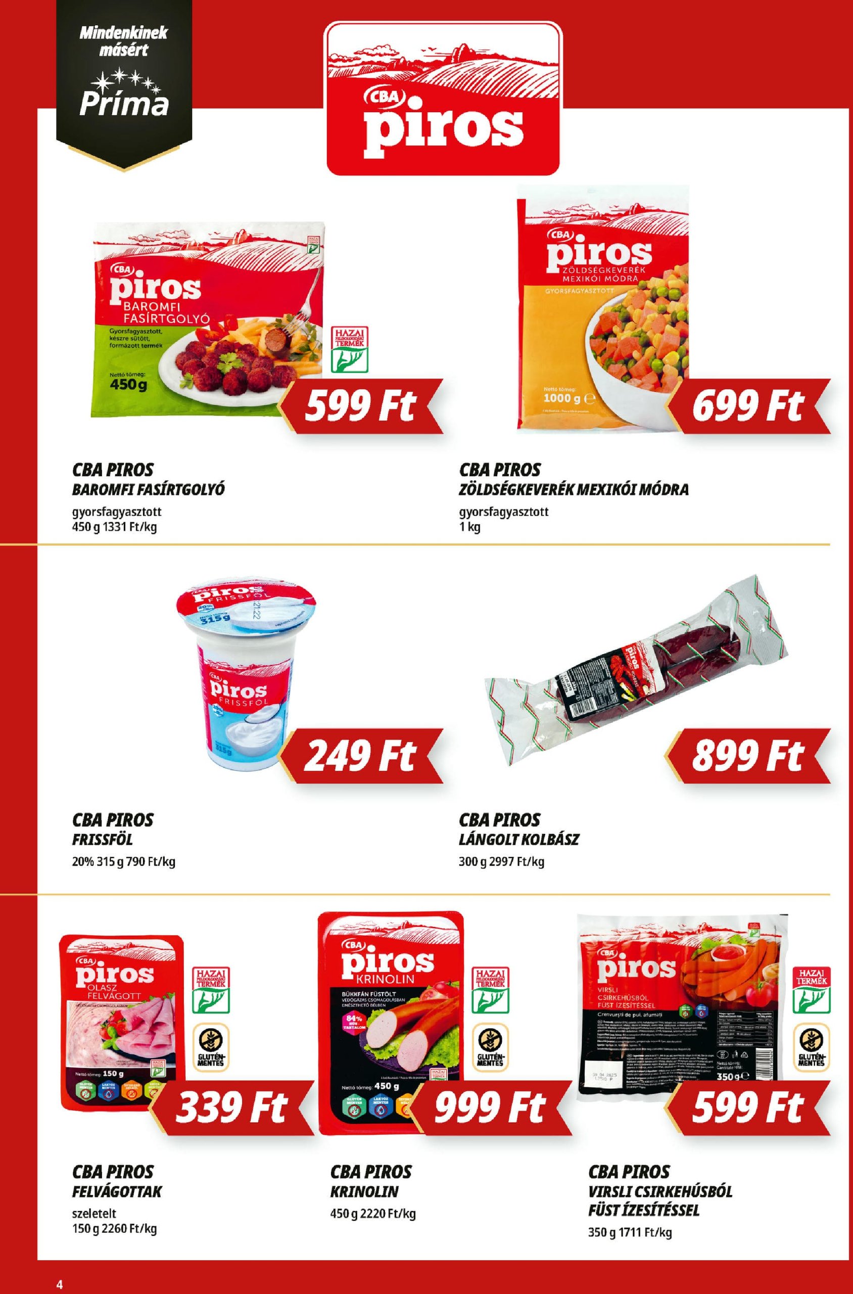 prima - Príma akciós újság, érvényes 07.17. - 07.23. - page: 4