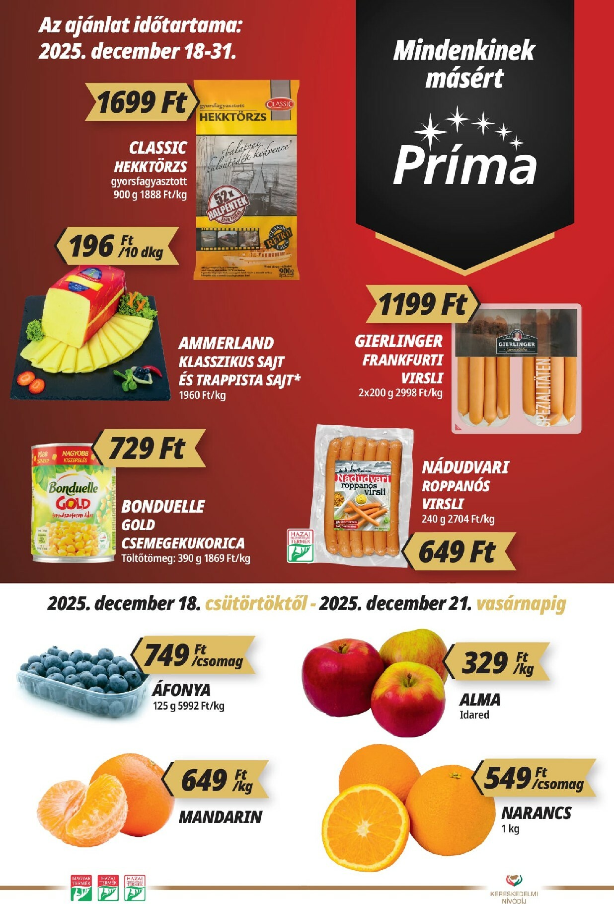 prima - Príma akciós újság, érvényes 12.18. - 12.31.