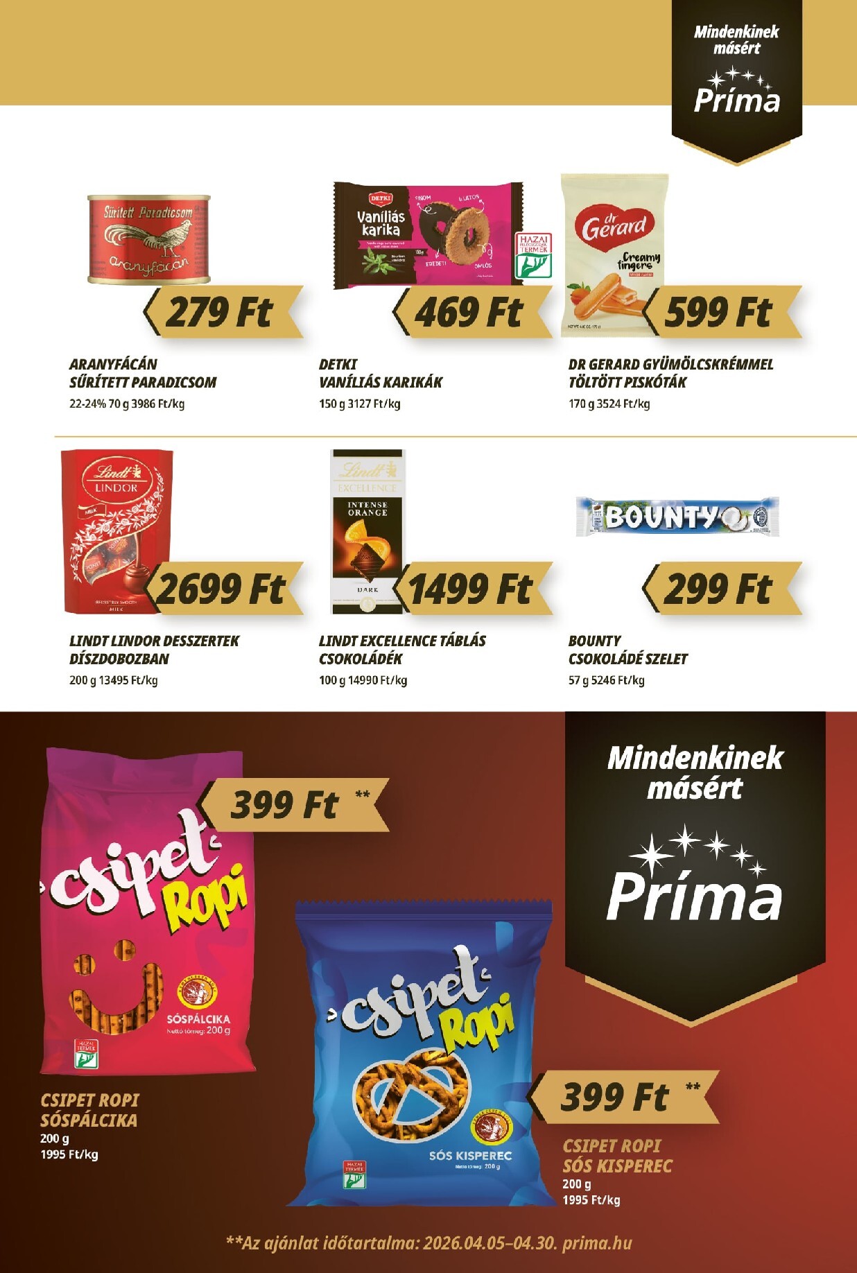 prima - A jövőbeli Príma akciós újság csütörtöktől 2026.04.16.-tól szerdától 2026.04.22.-ig érvényes. - page: 5