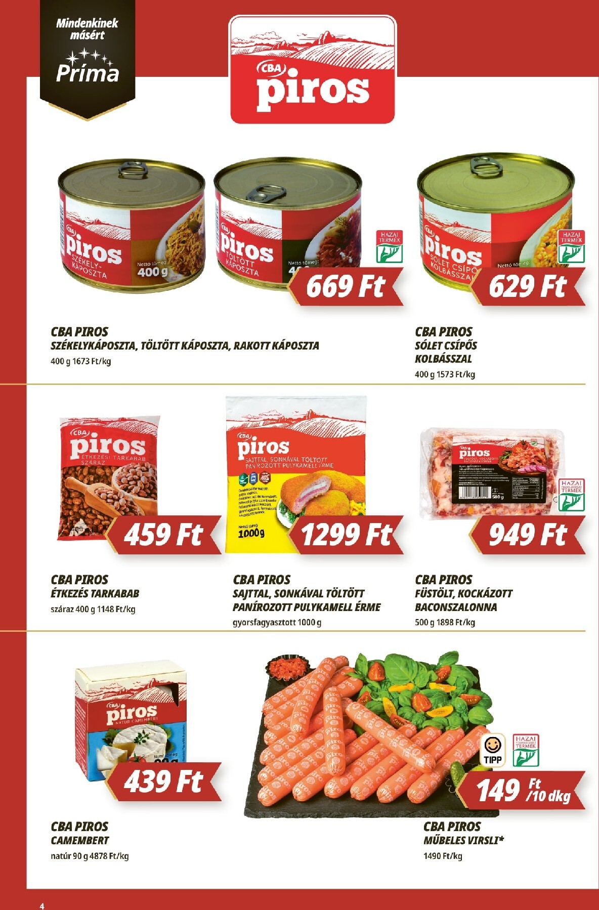 prima - A jövőbeli Príma akciós újság csütörtöktől 2026.04.16.-tól szerdától 2026.04.22.-ig érvényes. - page: 4