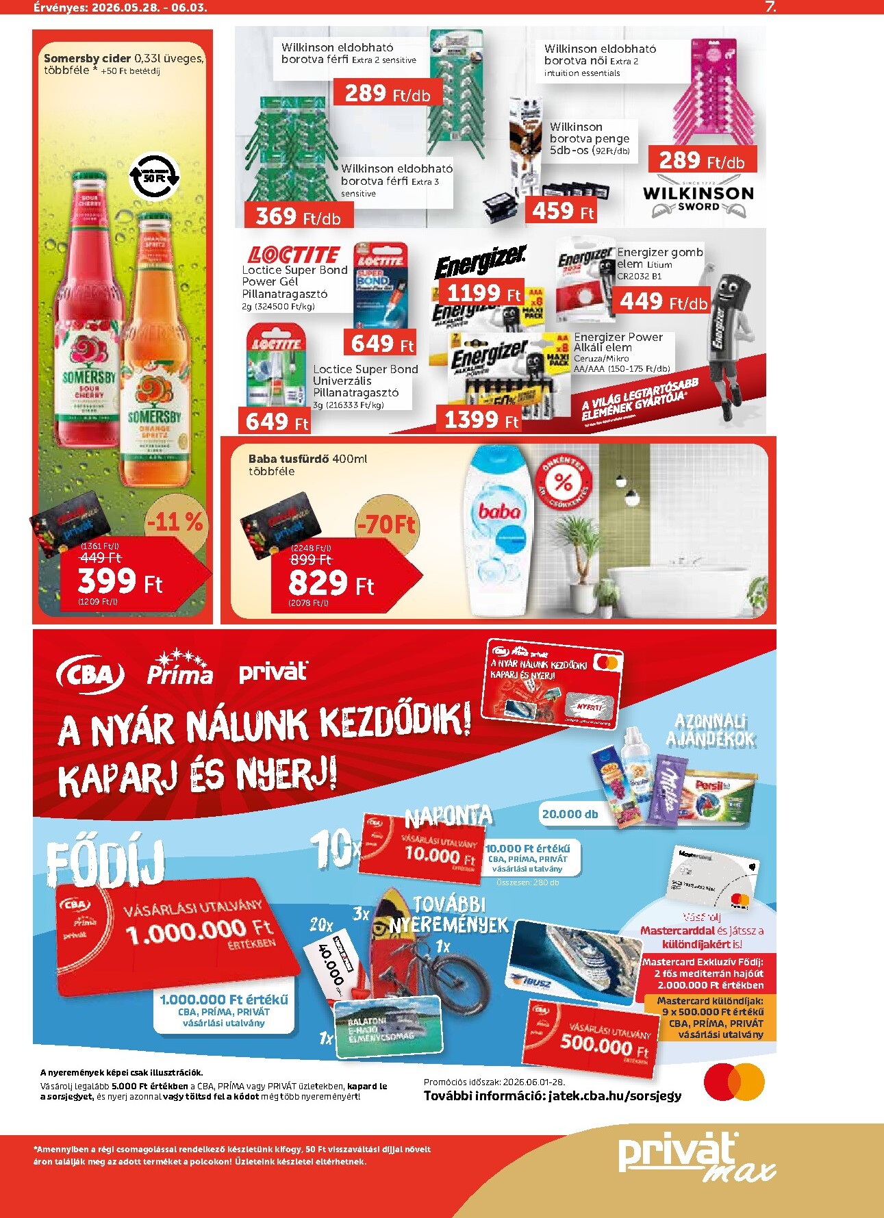 privat-elelmiszer - A jövőbeli Privát Max akciós újság csütörtöktől 2026.05.28.-tól szerdától 2026.06.03.-ig érvényes. - page: 7