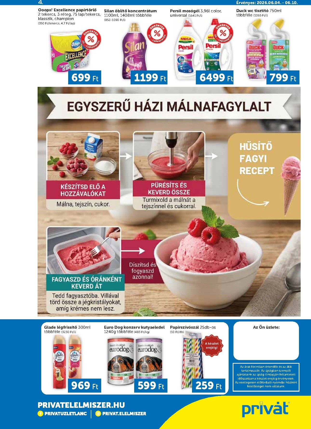 privat-elelmiszer - A jövőbeli Privát - Bács-Kiskun, Békés, Csongrád-Csanád, Tolna, Baranya, Somogy vármegye akciós újság csütörtöktől 2026.06.04.-tól szerdától 2026.06.10.-ig érvényes. - page: 4
