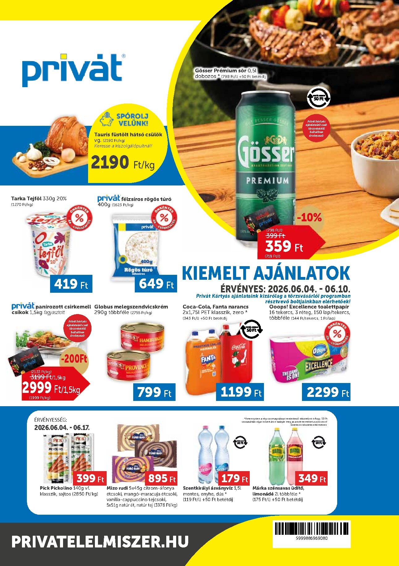 privat-elelmiszer - A jövőbeli Privát akciós újság csütörtöktől 2026.06.04.-tól szerdától 2026.06.10.-ig érvényes.