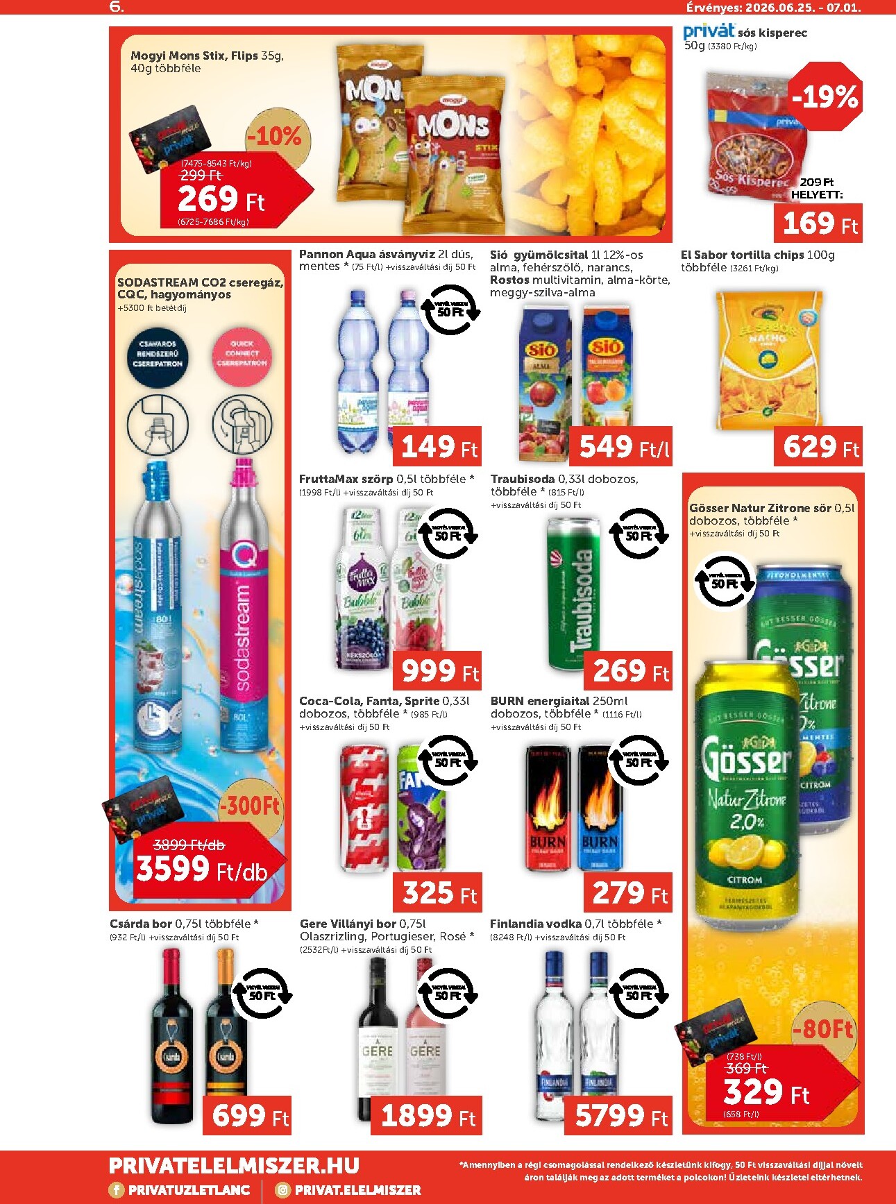 privat-elelmiszer - A jövőbeli Privát Max akciós újság csütörtöktől 2026.06.25.-tól szerdától 2026.07.01.-ig érvényes. - page: 6