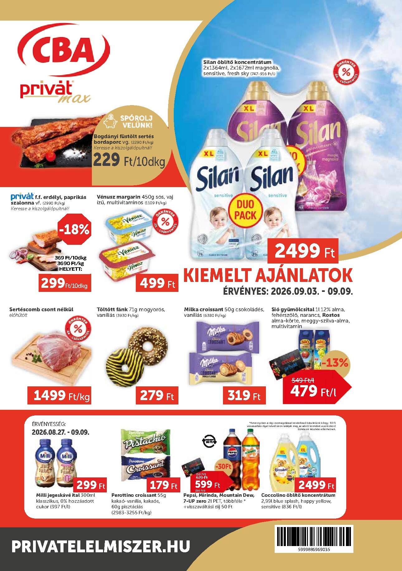 privat-elelmiszer - A jövőbeli Privát Max akciós újság csütörtöktől 2026.09.03.-tól szerdától 2026.09.09.-ig érvényes.