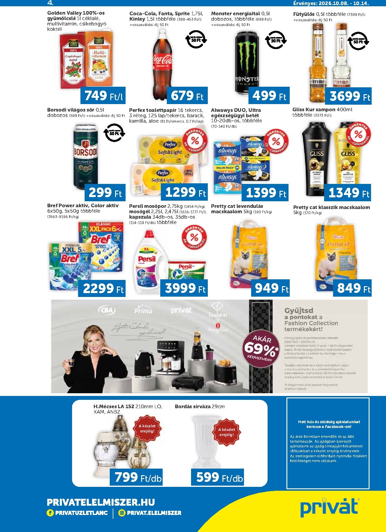 privat-elelmiszer - Aktuális Privát szórólap érvényes csütörtöktől 2026.10.08.-től szerdától 2026.10.14.-ig - page: 4