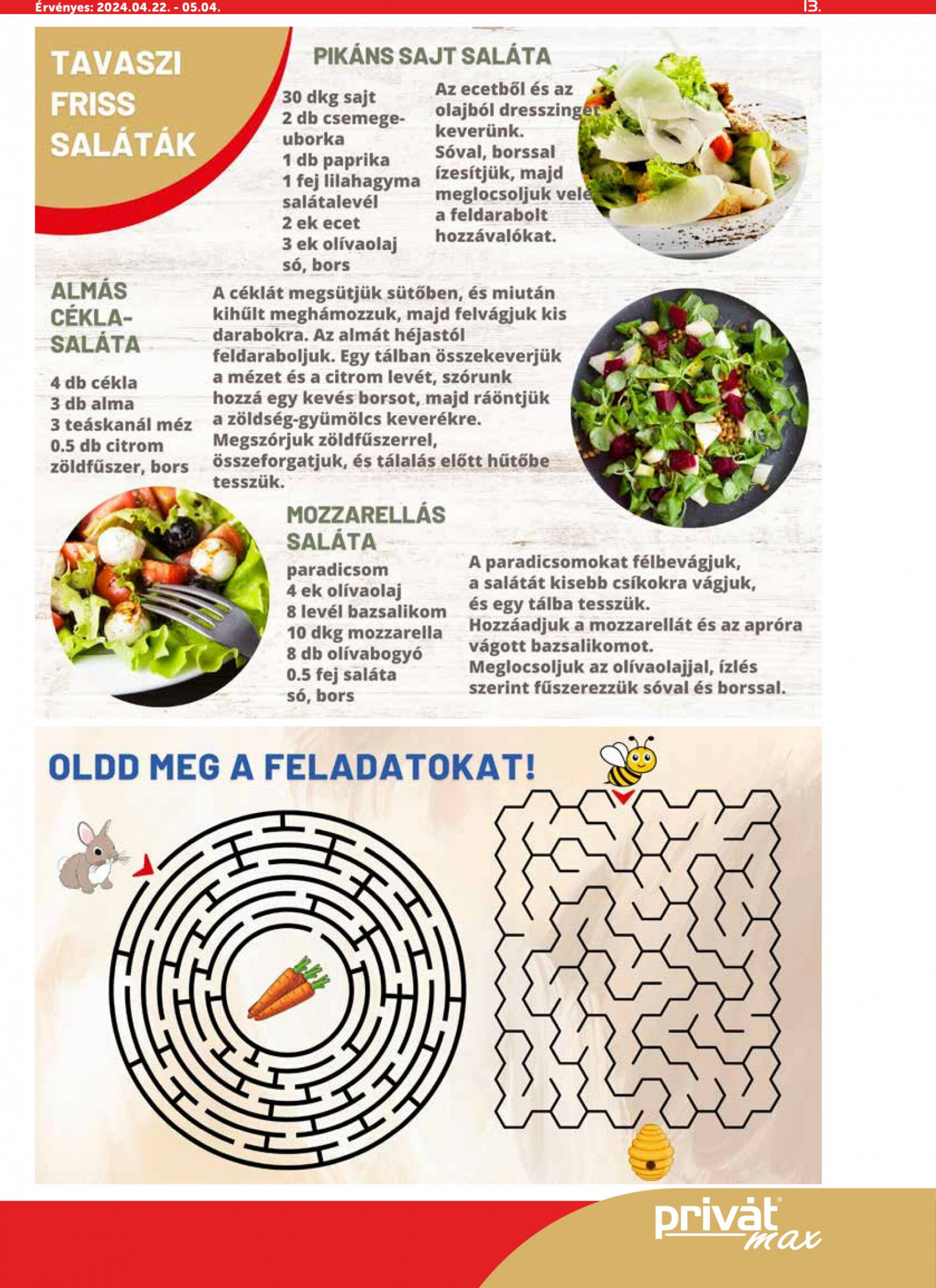 privat-elelmiszer - Aktuális újság Privát MAX 04.22. - 05.04. - page: 13