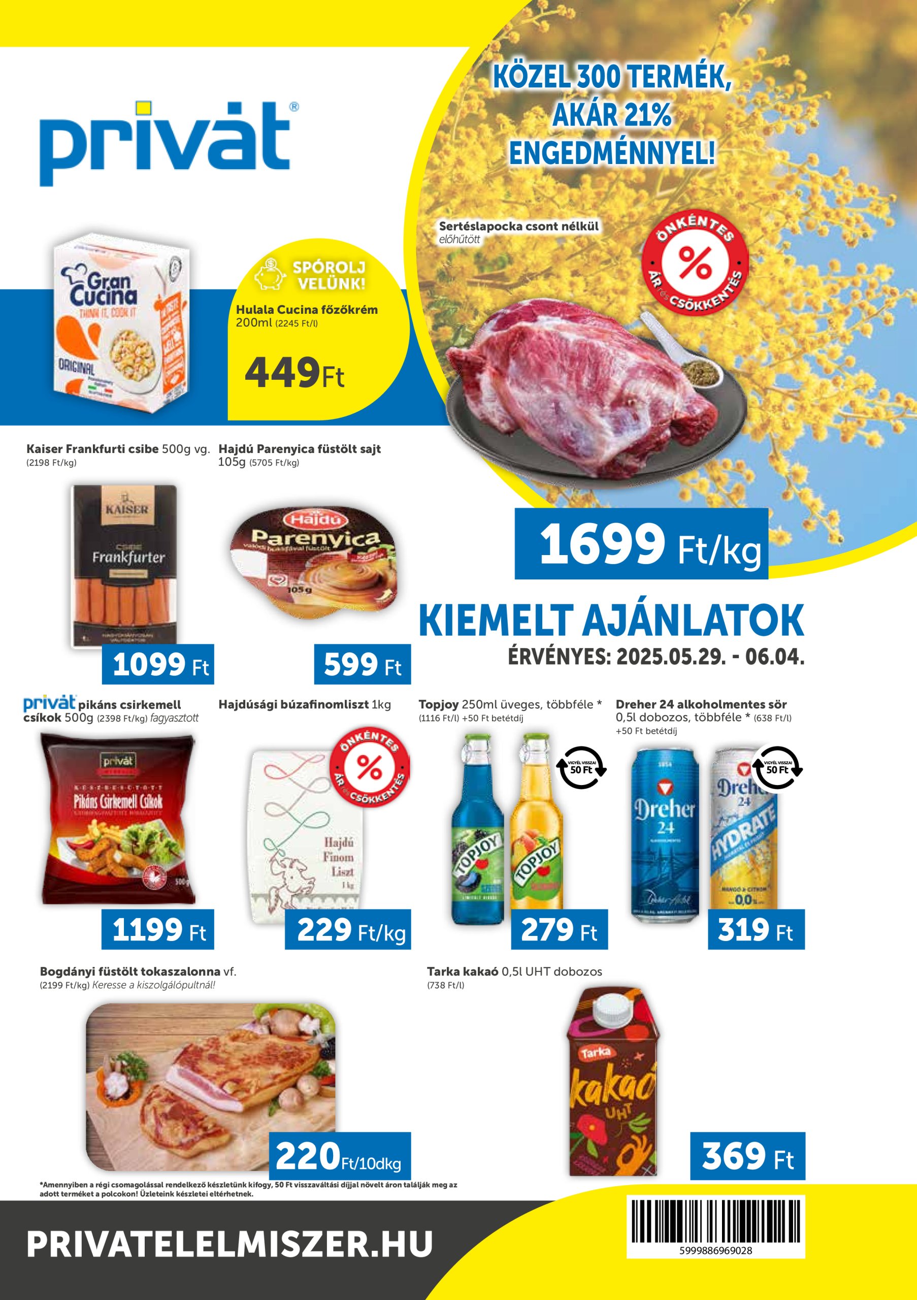 privat-elelmiszer - Privát akciós újság, érvényes 05.29. - 06.04.