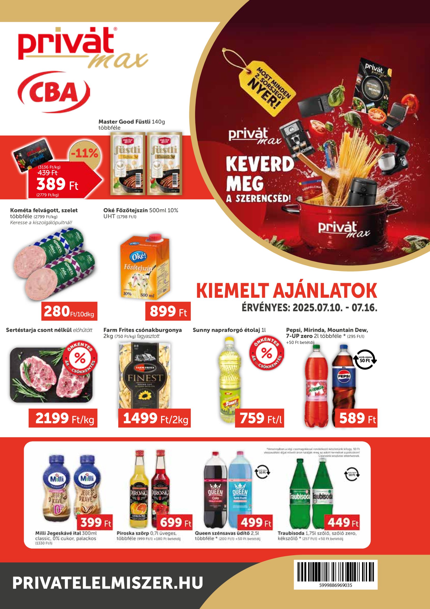 privat-elelmiszer - Privát Max akciós újság, érvényes 07.10. - 07.16.