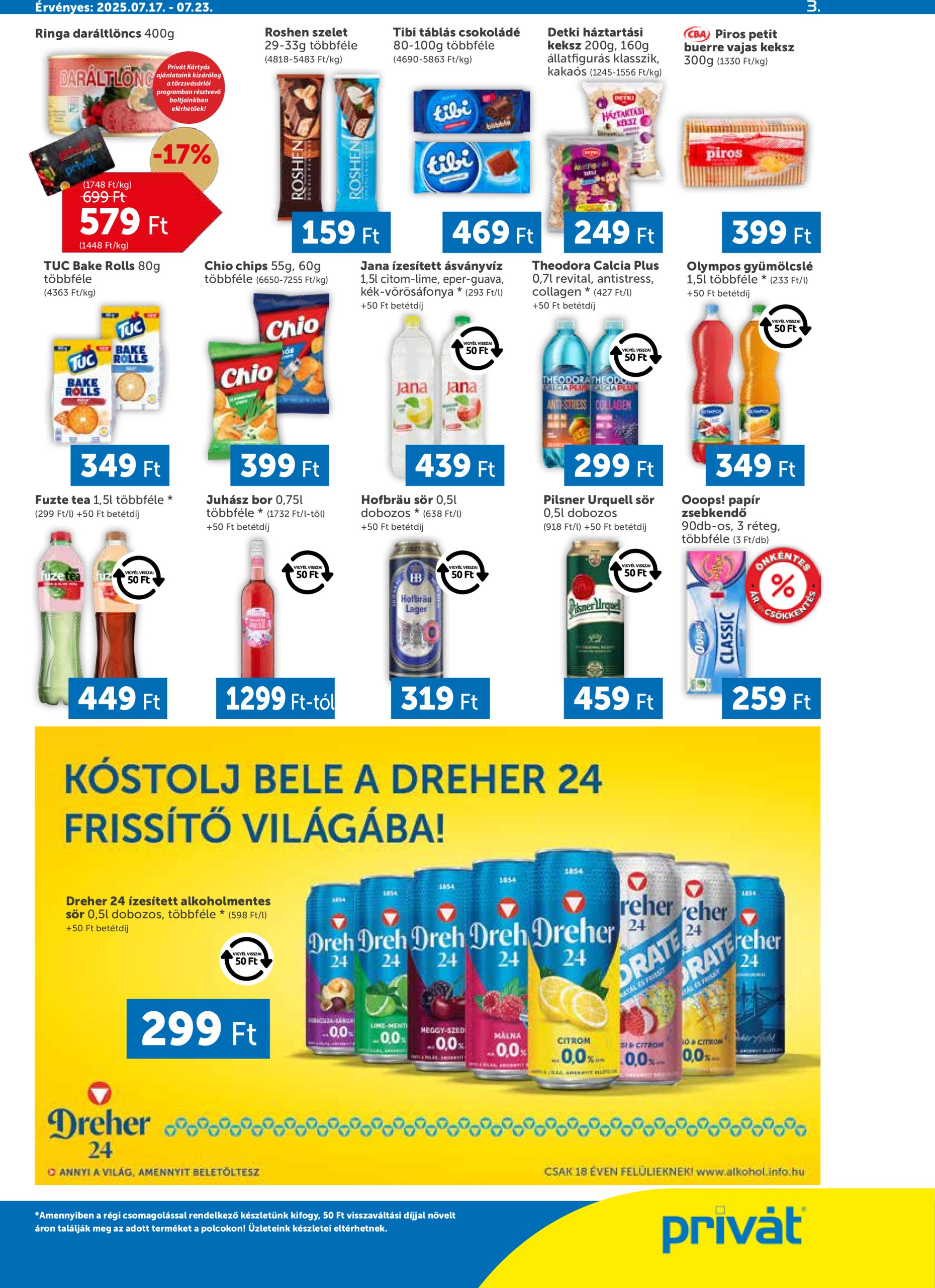 privat-elelmiszer - Privát akciós újság, érvényes 07.17. - 07.23. - page: 3