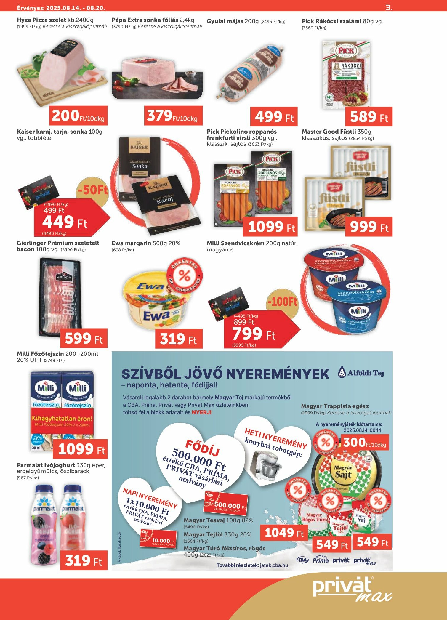 privat-elelmiszer - Privát Élelmiszer akciós újság, érvényes 08.14. - 08.20. - page: 3