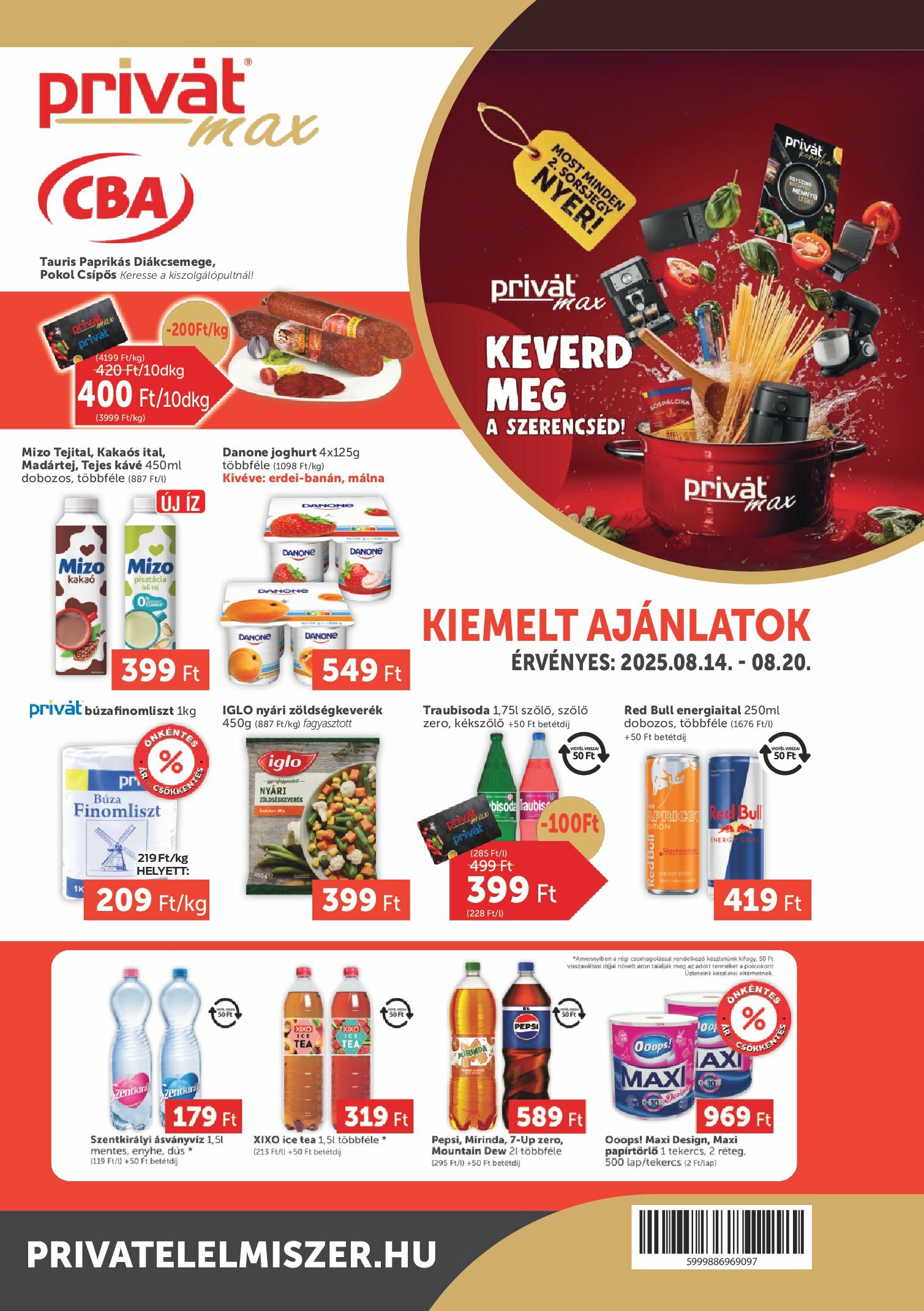 privat-elelmiszer - Privát Élelmiszer akciós újság, érvényes 08.14. - 08.20.