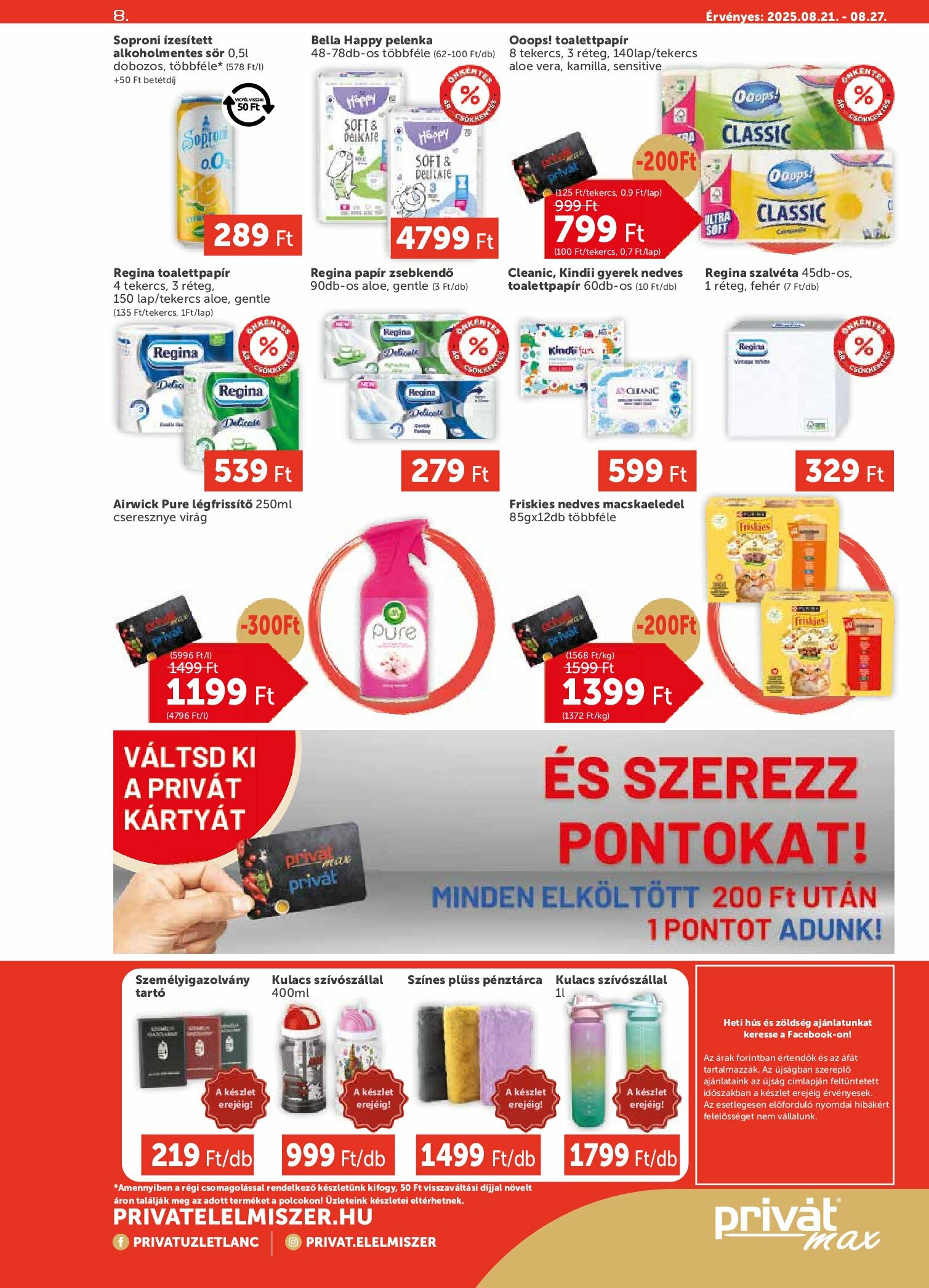 privat-elelmiszer - Privát Max akciós újság, érvényes 08.21. - 08.27. - page: 8