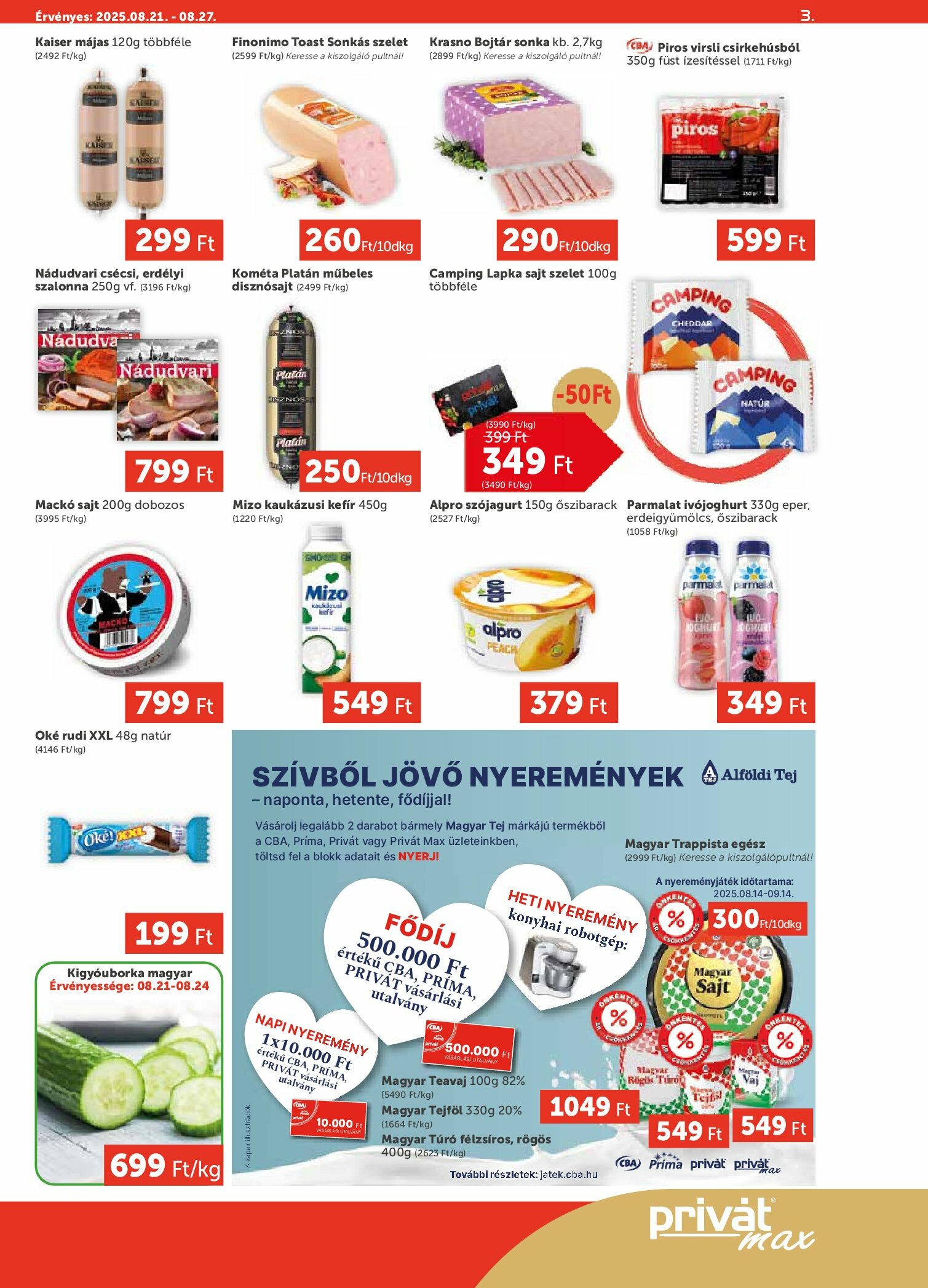 privat-elelmiszer - Privát Max akciós újság, érvényes 08.21. - 08.27. - page: 3