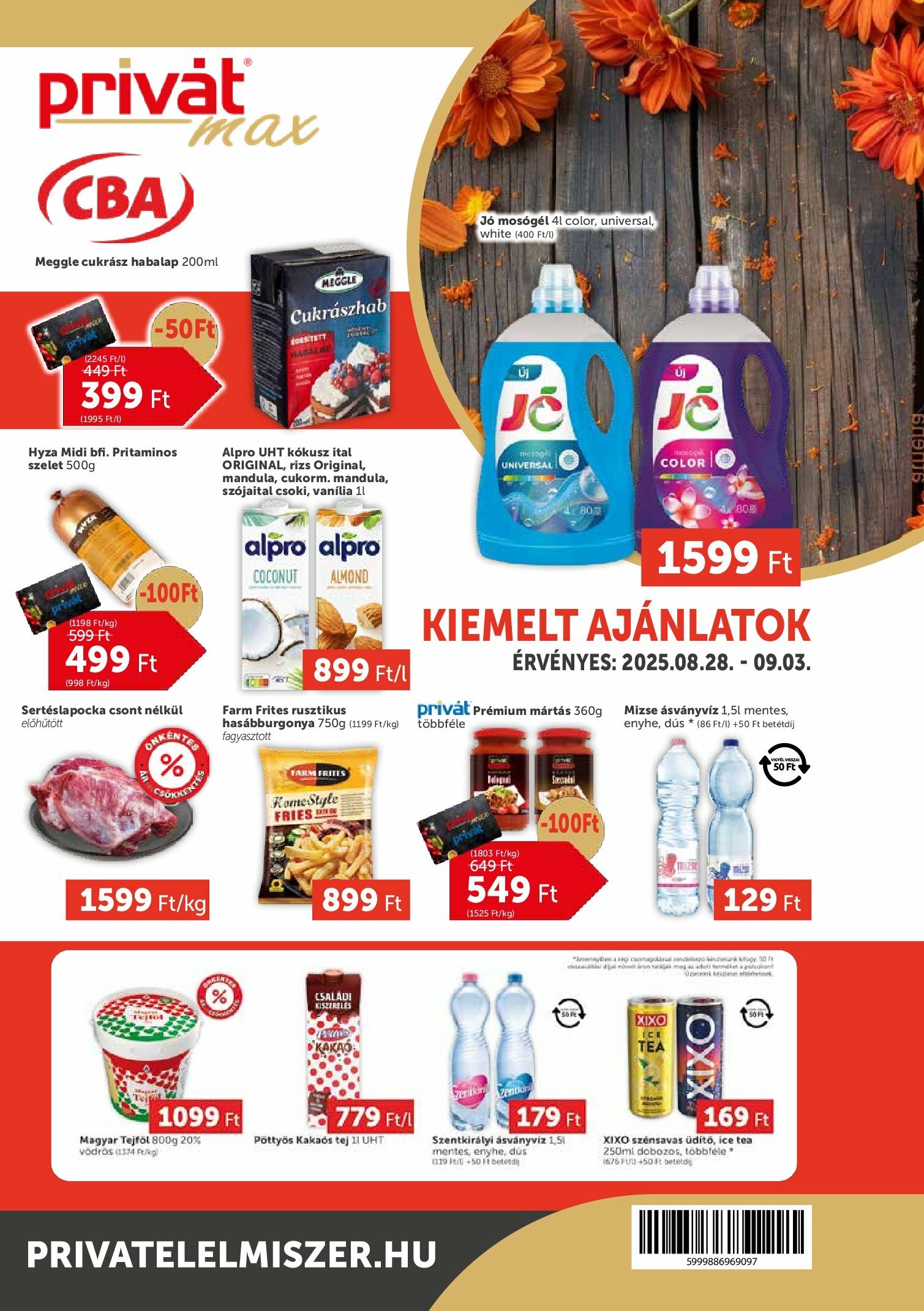 privat-elelmiszer - Privát Max akciós újság, érvényes 08.28. - 09.03.