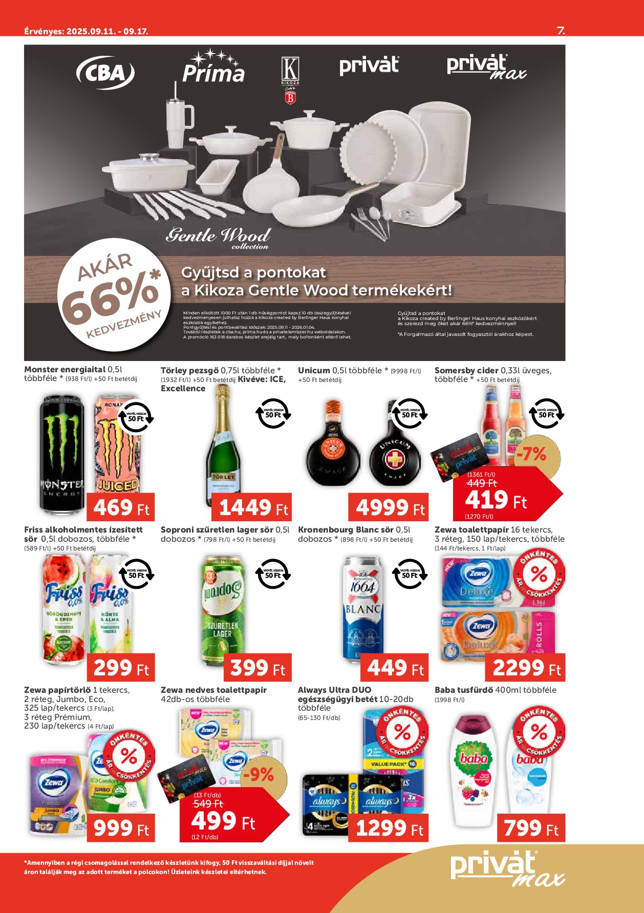 privat-elelmiszer - Privát Max akciós újság, érvényes 09.11. - 09.17. - page: 7