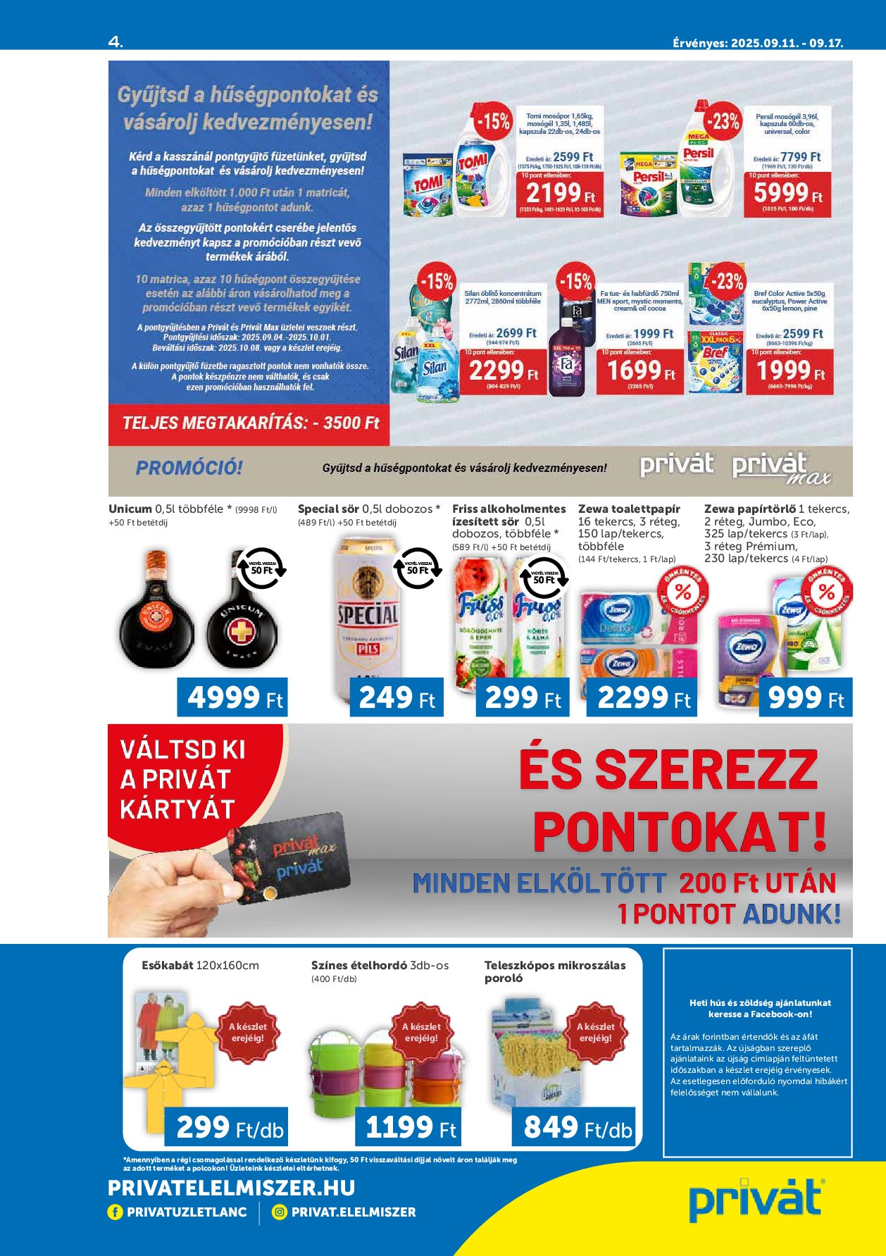 privat-elelmiszer - Privát akciós újság, érvényes 09.11. - 09.17. - page: 4
