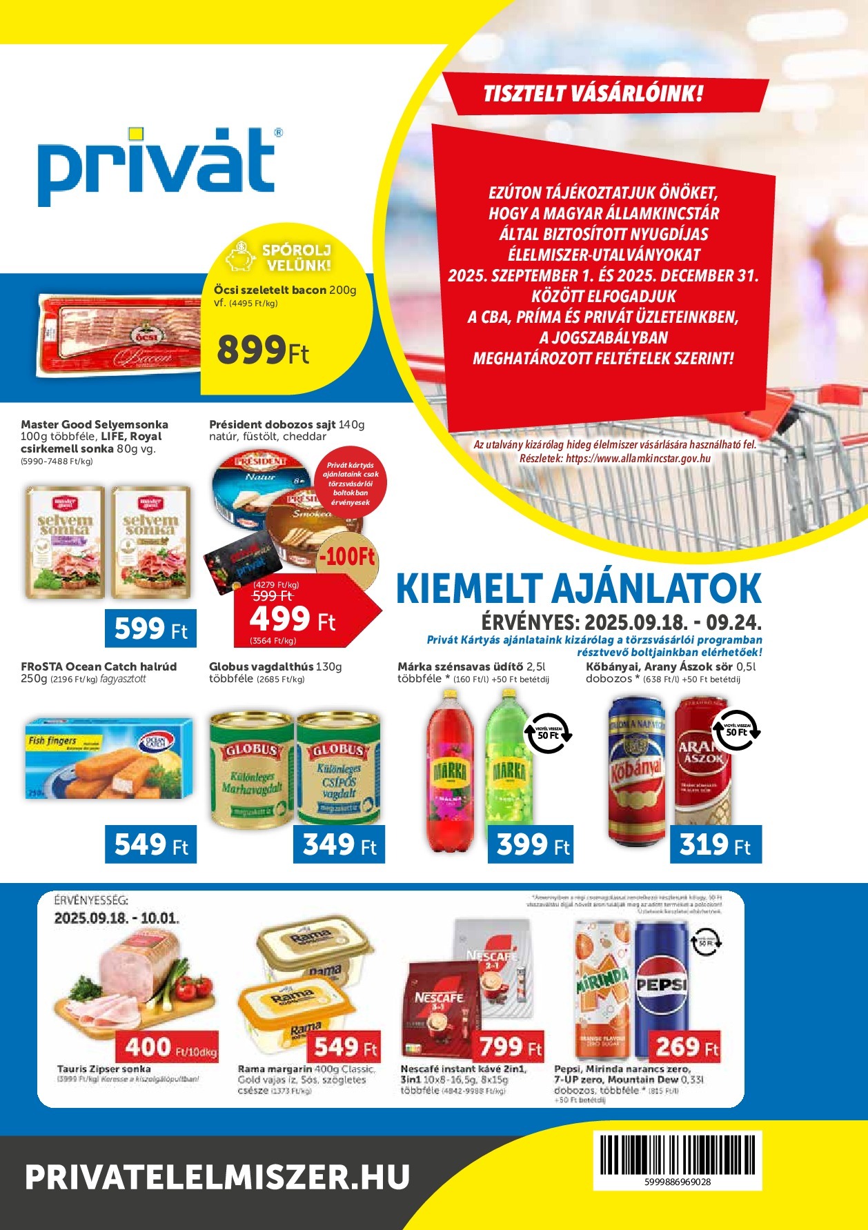 privat-elelmiszer - Privát akciós újság, érvényes 09.18. - 09.24.