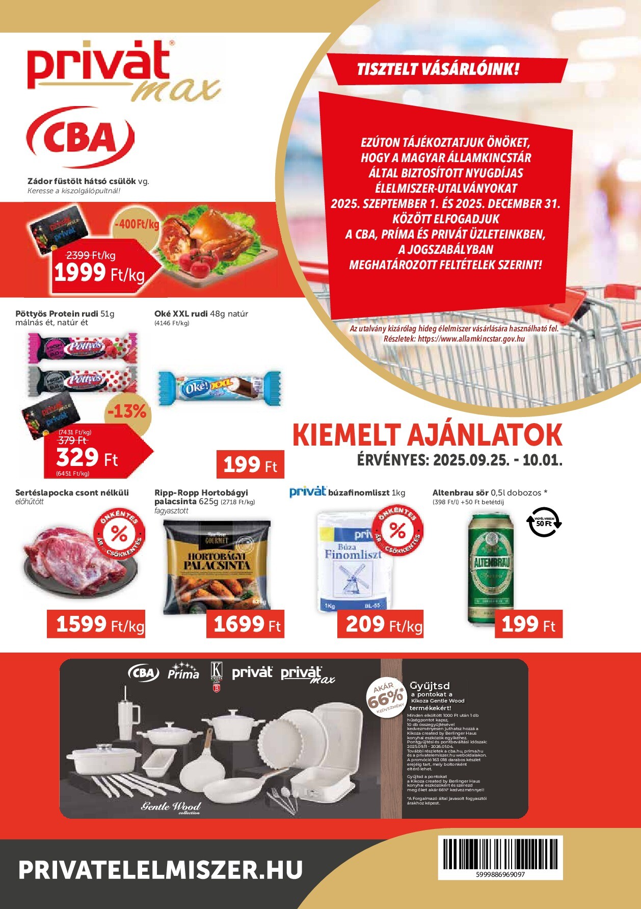 privat-elelmiszer - Privát Max akciós újság, érvényes 09.25. - 10.01.