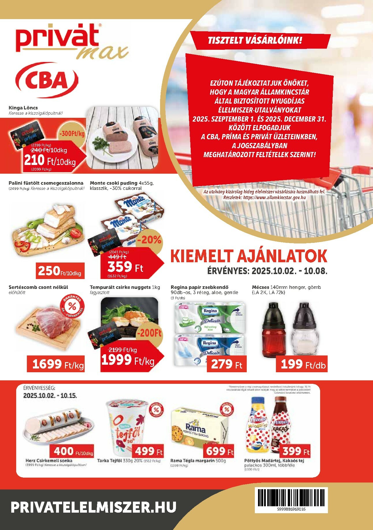 privat-elelmiszer - Privát Max akciós újság, érvényes 10.02. - 10.08.