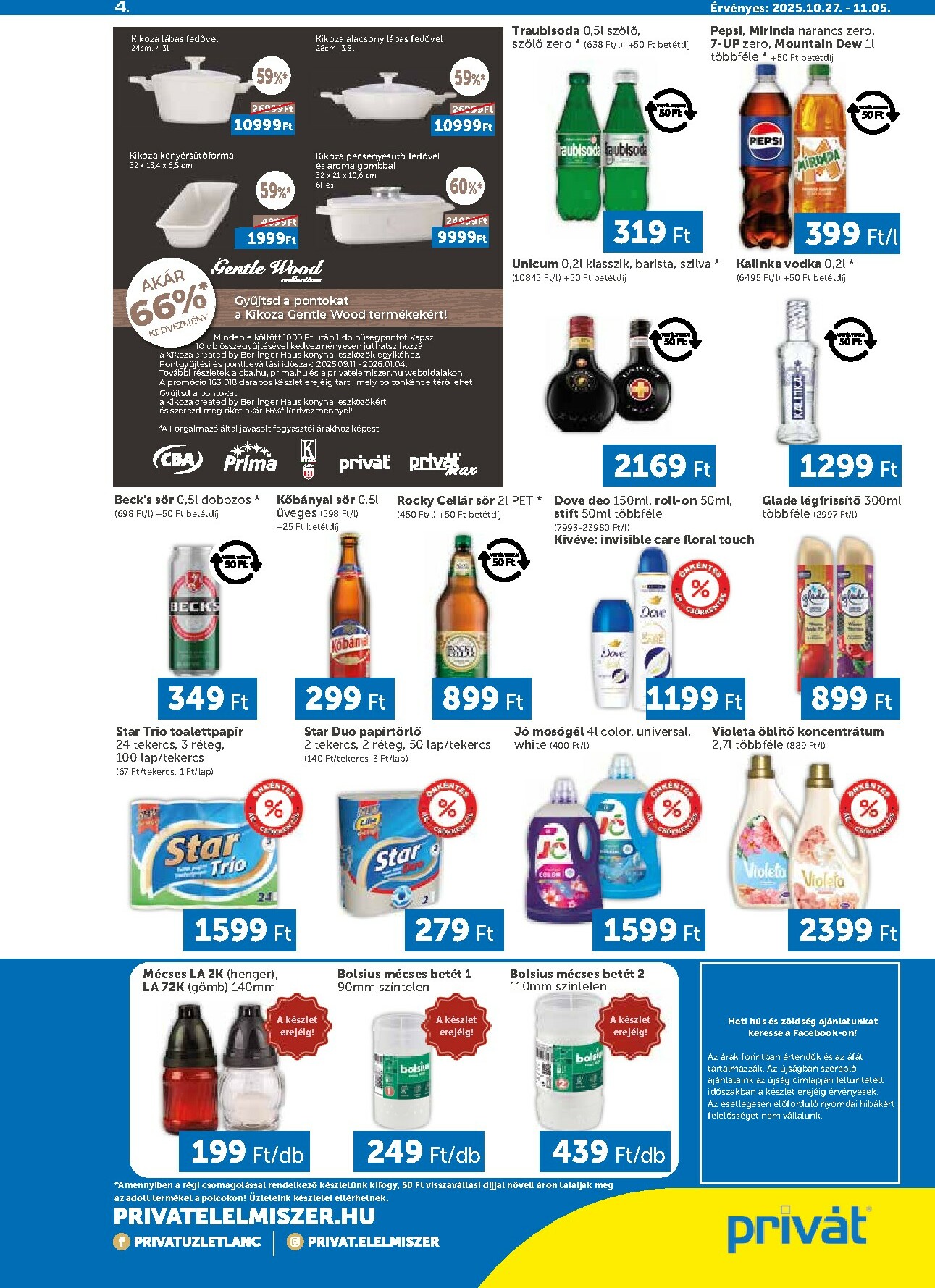 privat-elelmiszer - Privát akciós újság, érvényes 10.27. - 11.05. - page: 4