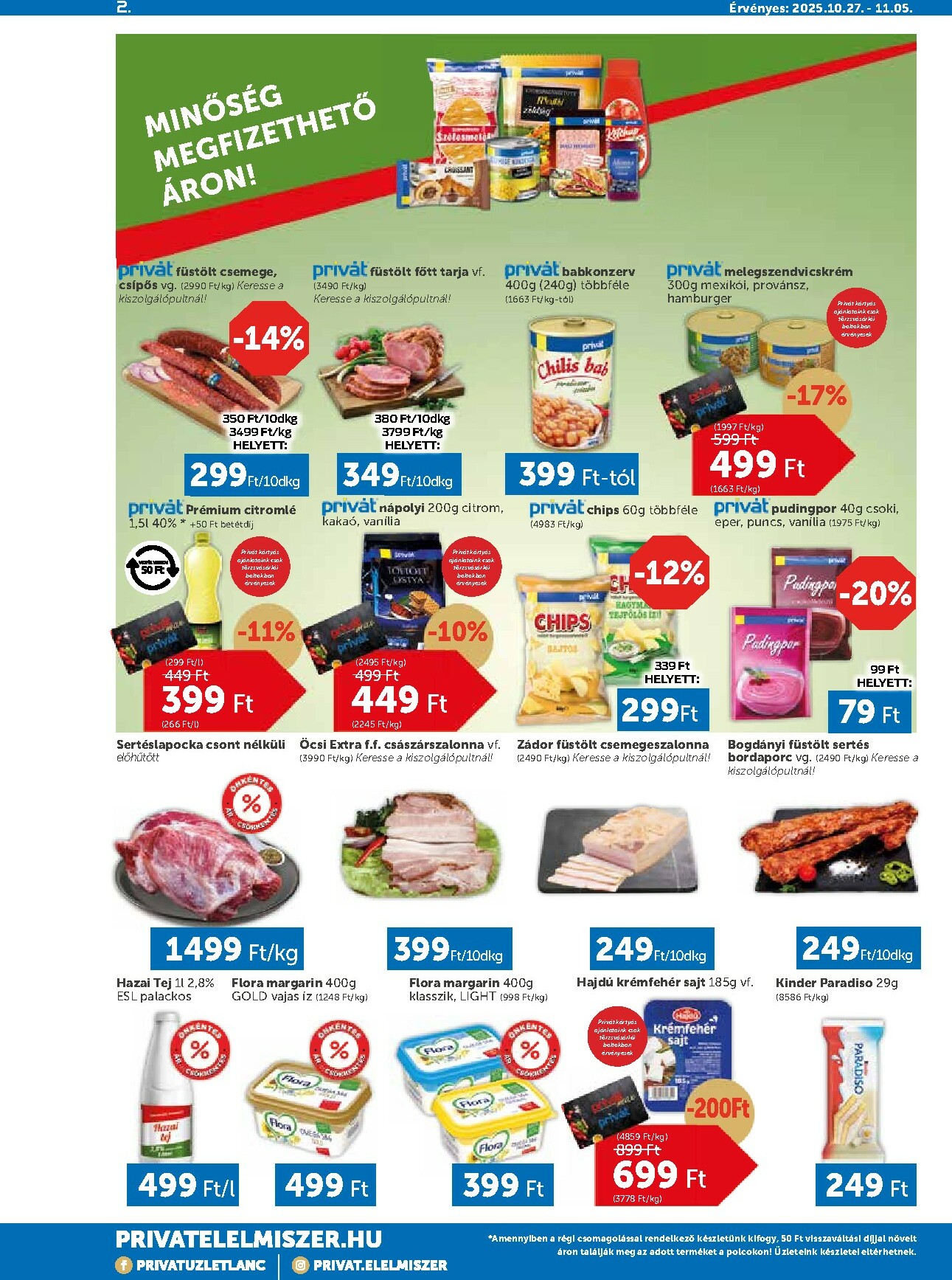 privat-elelmiszer - Privát akciós újság, érvényes 10.27. - 11.05. - page: 2