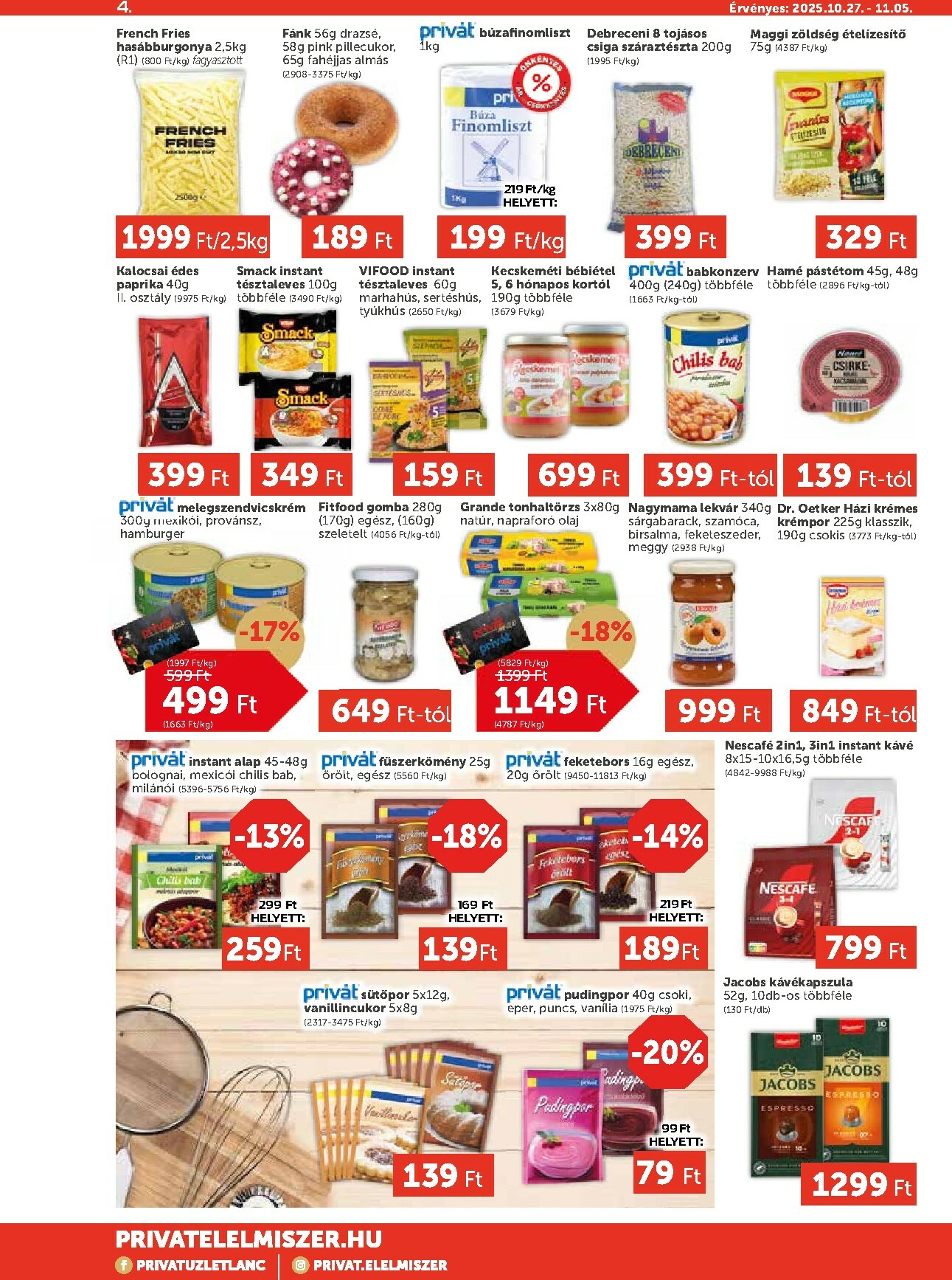 privat-elelmiszer - Privát Max akciós újság, érvényes 10.27. - 11.05. - page: 4