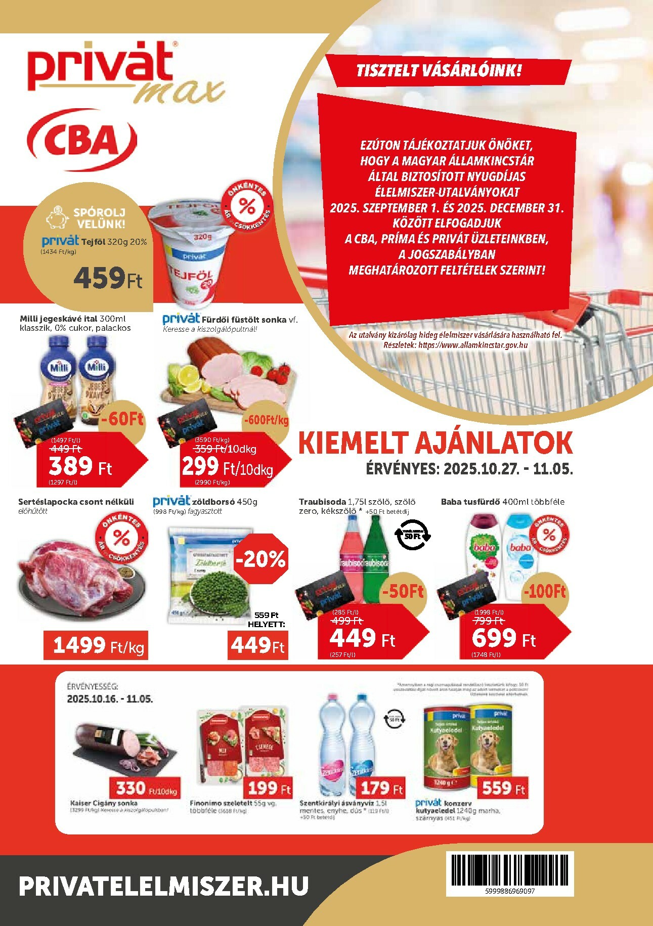 privat-elelmiszer - Privát Max akciós újság, érvényes 10.27. - 11.05.