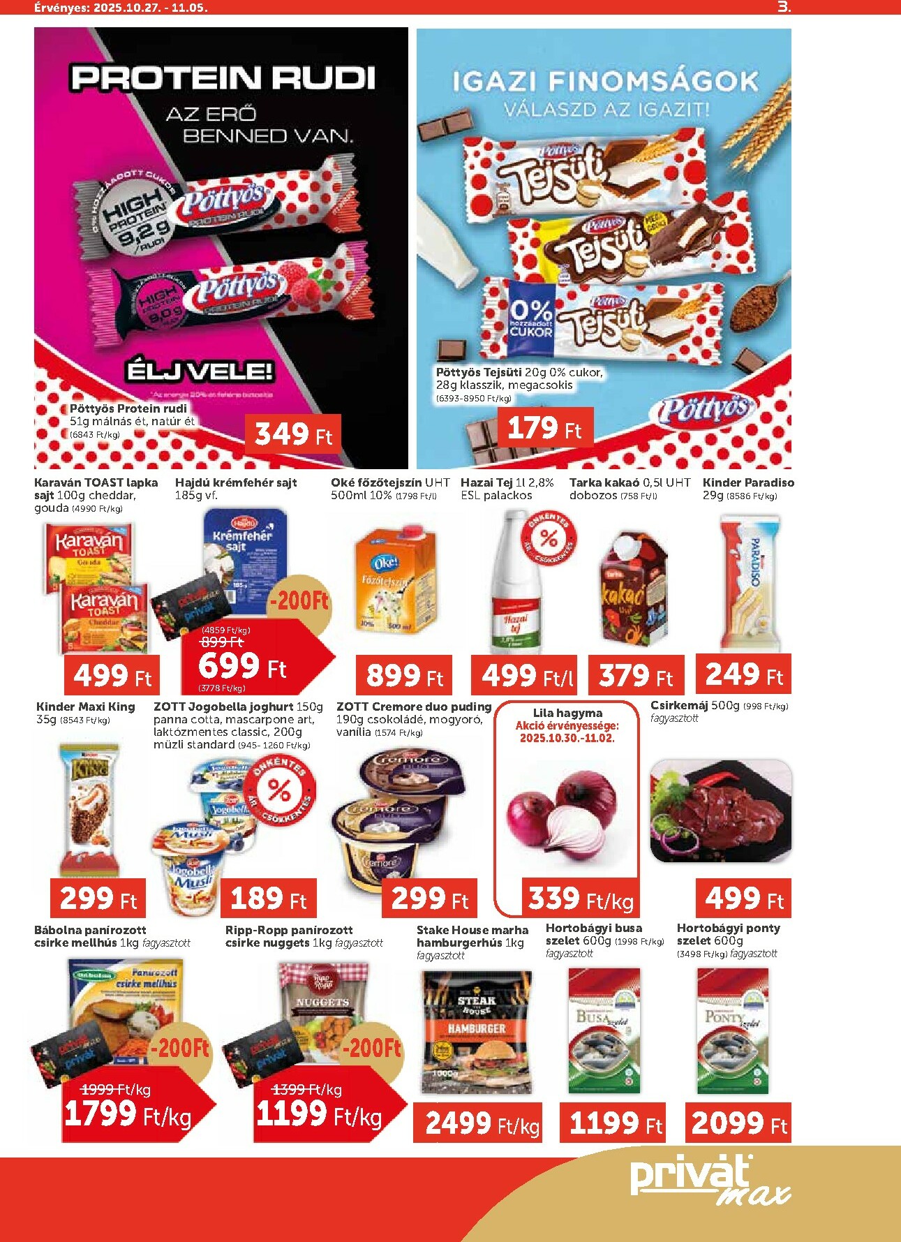 privat-elelmiszer - Privát Max akciós újság, érvényes 10.27. - 11.05. - page: 3