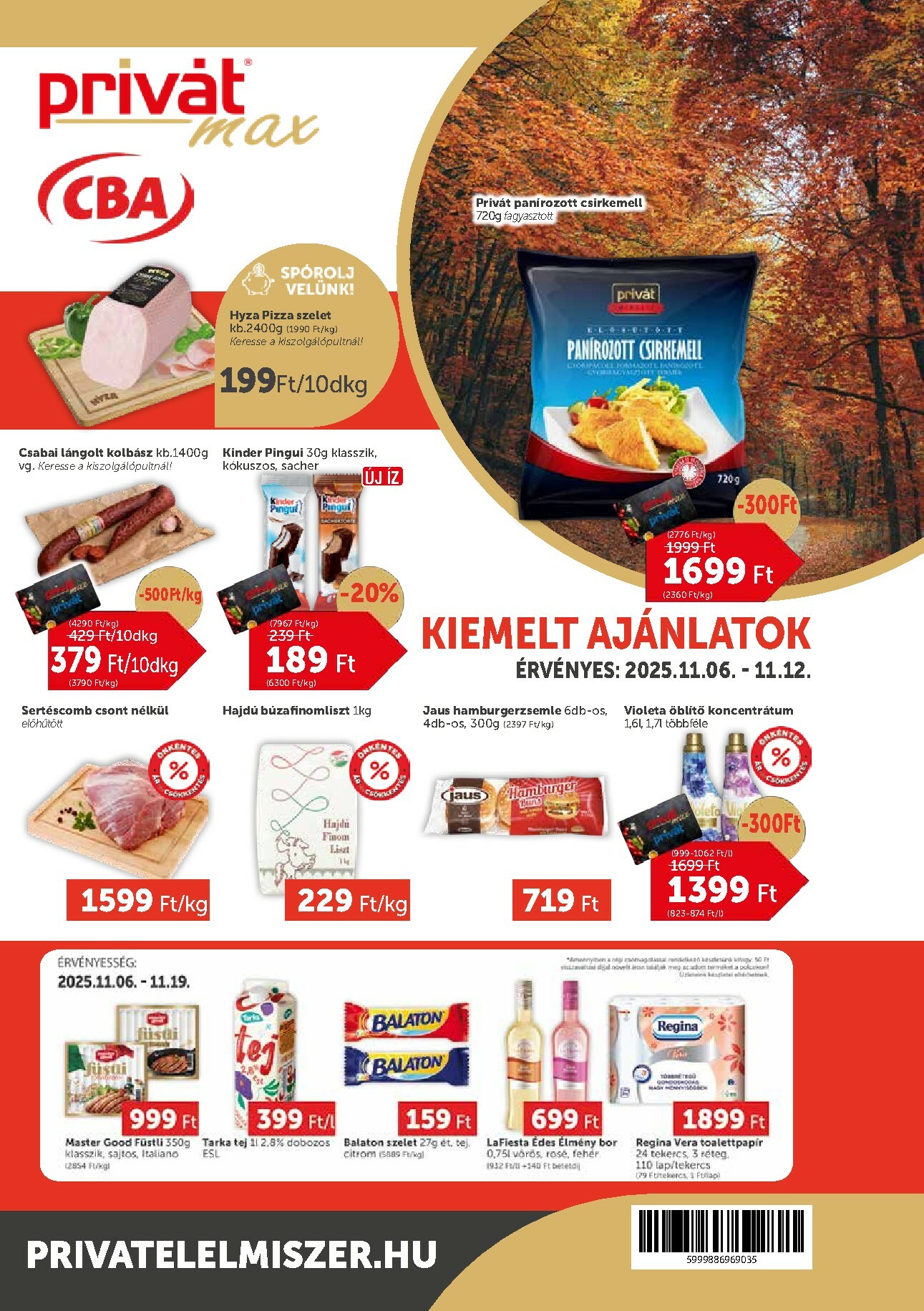 privat-elelmiszer - Privát Max akciós újság, érvényes 11.06. - 11.12.