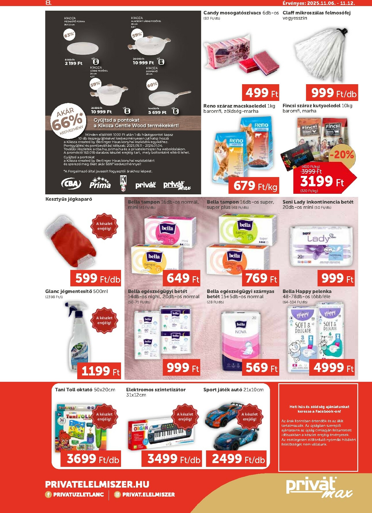 privat-elelmiszer - Privát Max akciós újság, érvényes 11.06. - 11.12. - page: 8