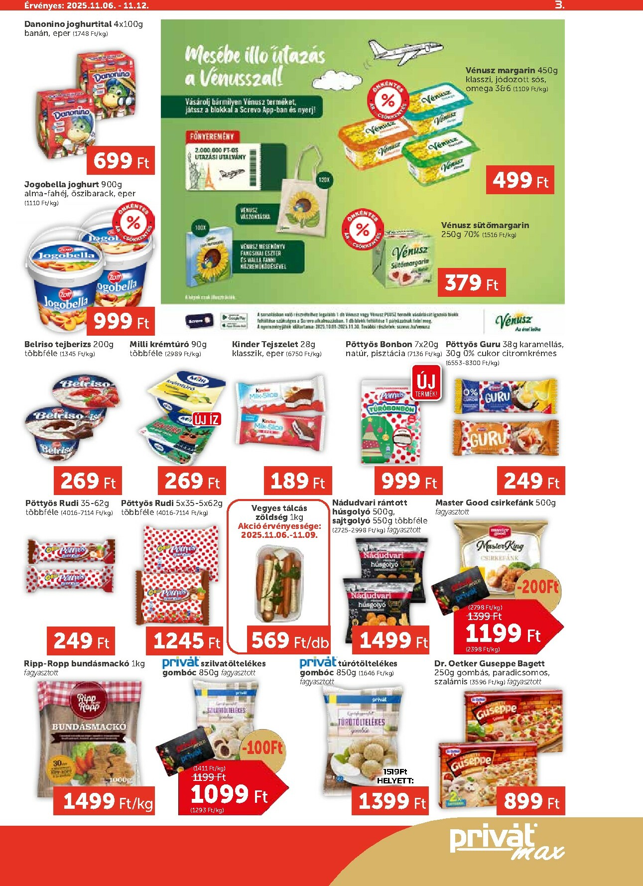 privat-elelmiszer - Privát Max akciós újság, érvényes 11.06. - 11.12. - page: 3